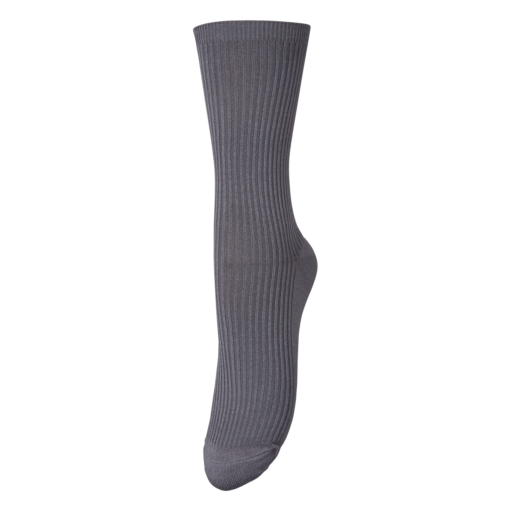 Lange, gerippte Socken BECKSONDERGAARD Grau