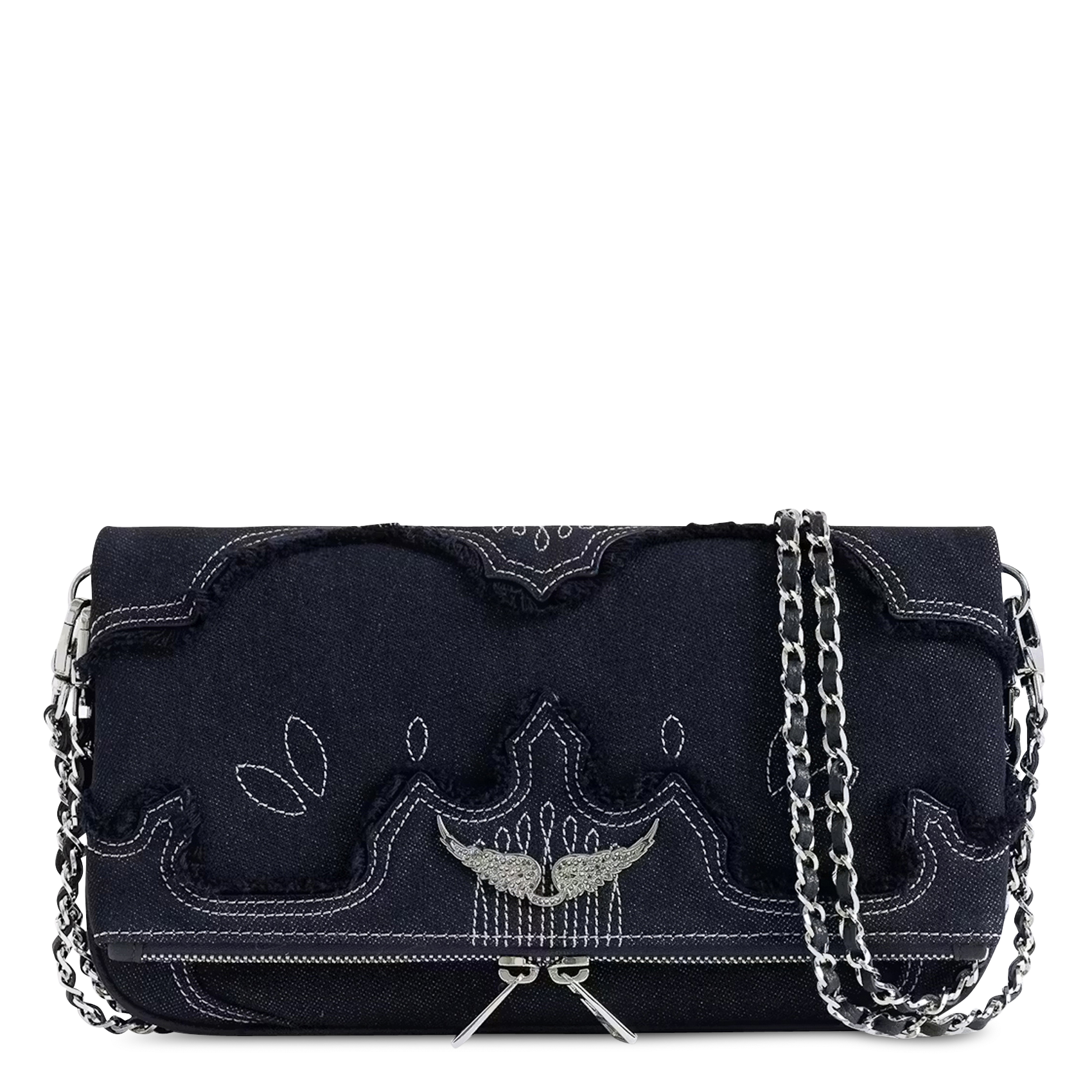 Cotton-blend shoulder bag ZADIG&VOLTAIRE Blue