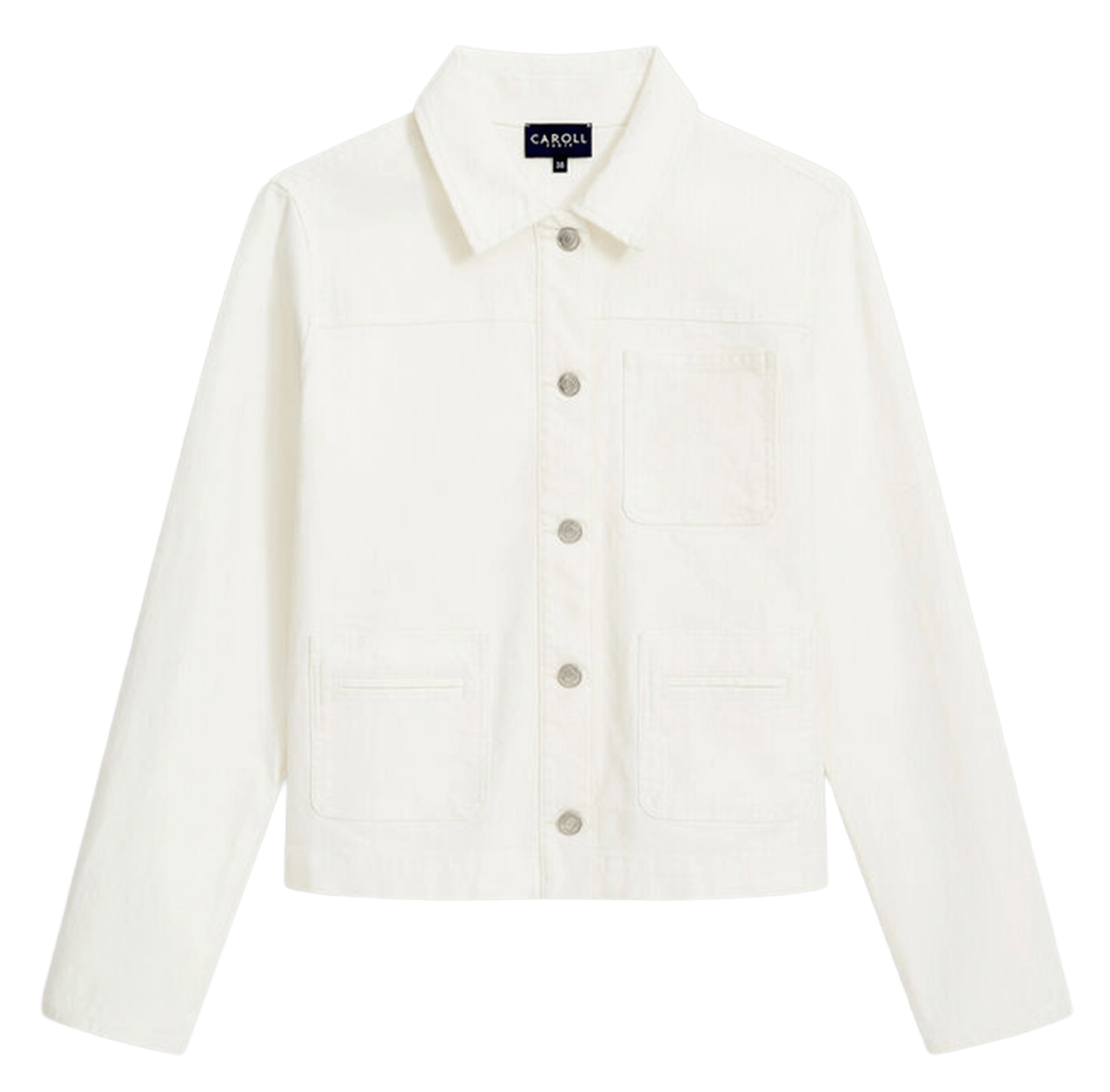 Veste col classique en coton mélangé CAROLL Beige