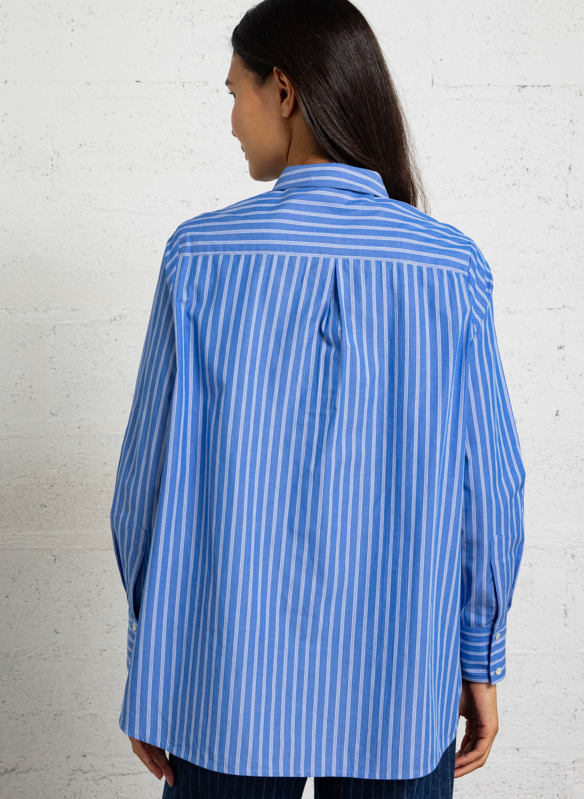 Chemise col classique en coton BELLA JONES Bleu