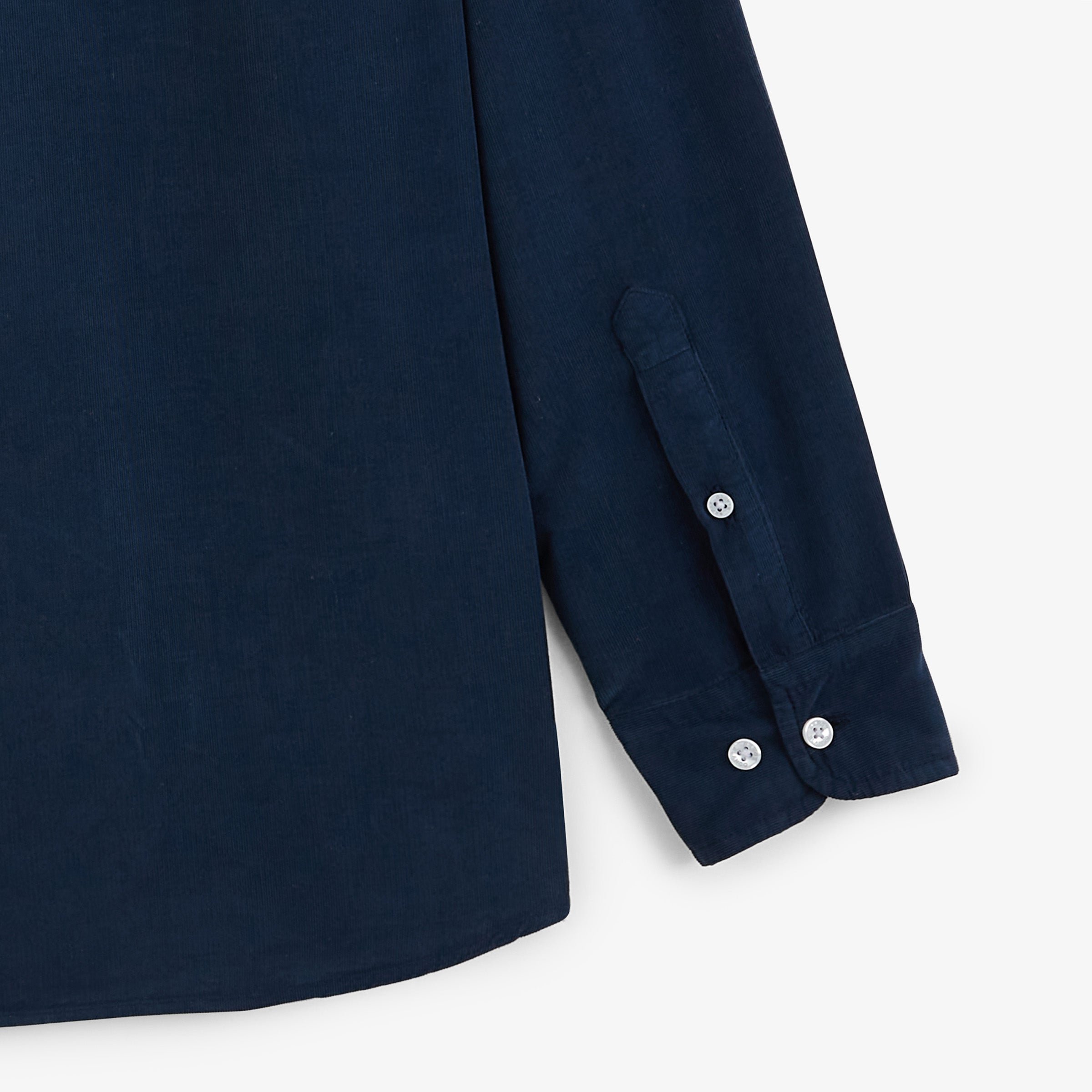 Navy blue corduroy long-sleeve shirt SERGE BLANCO Blue