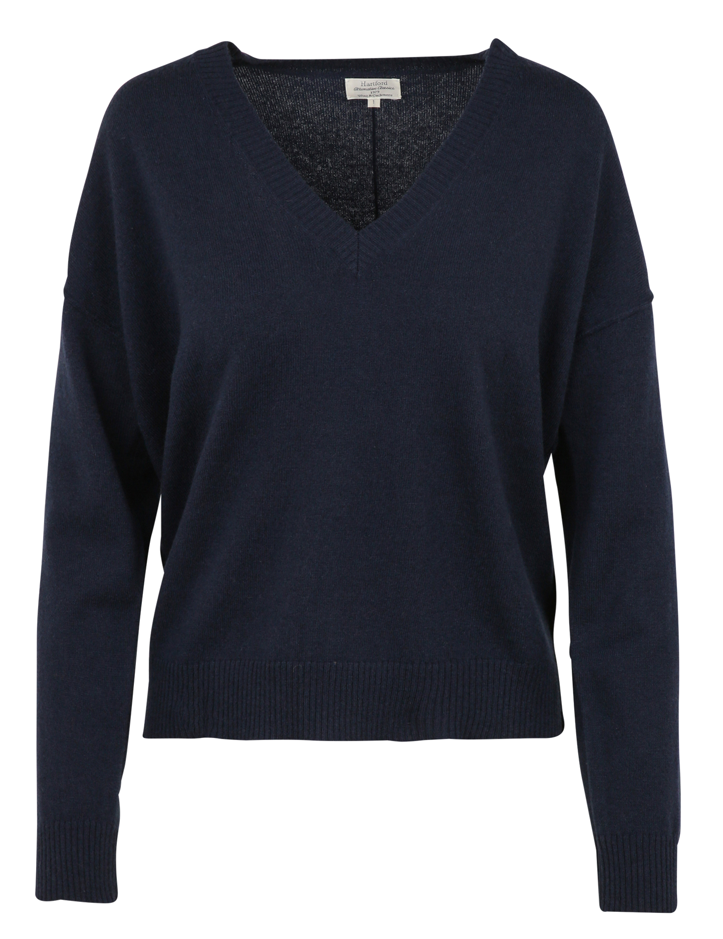 Weiter Pullover aus Wolle und Kaschmir mit V-Ausschnitt HARTFORD