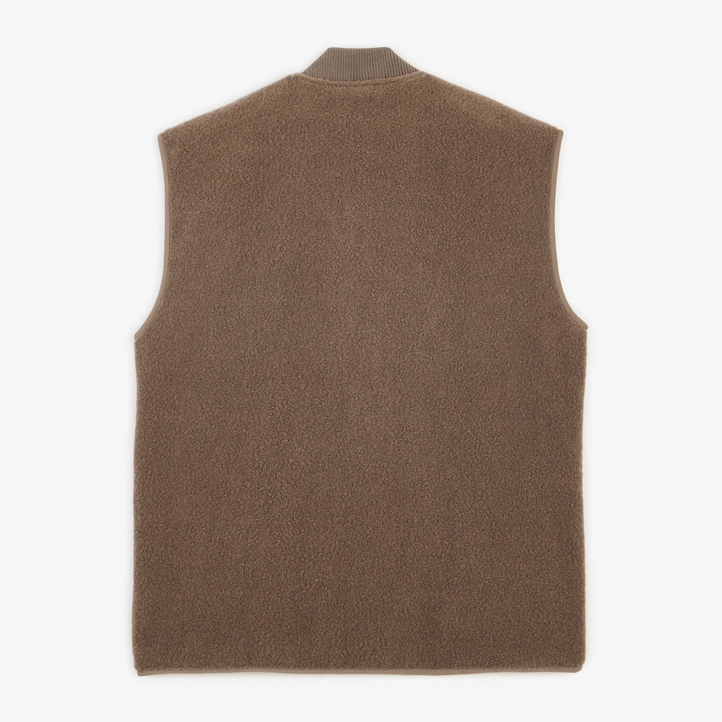 Travertine beige MARCEL sleeveless fleece gilet SERGE BLANCO Brown