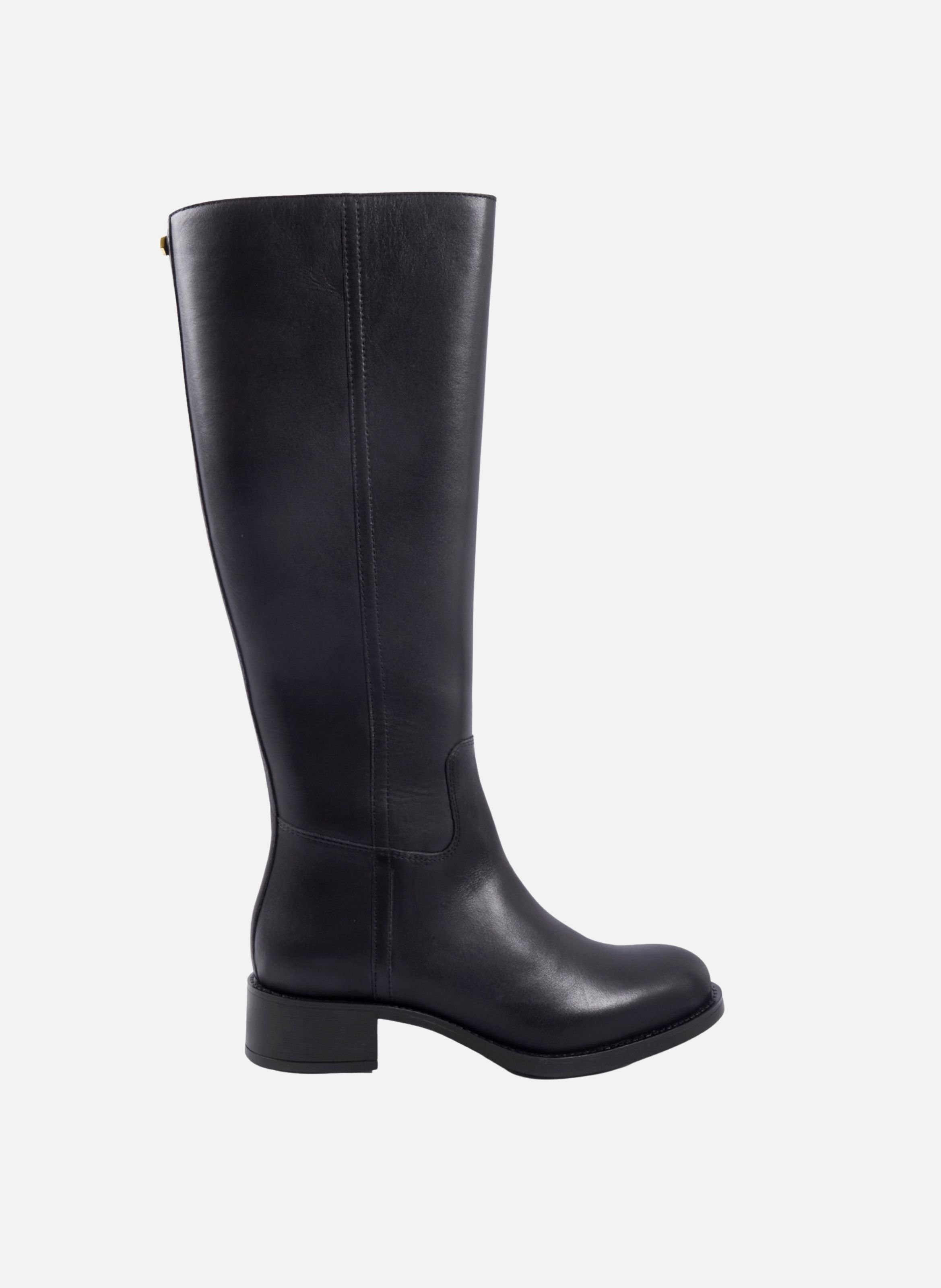 BOTTES PLATES LÉONIE in leather JULES & JENN Black