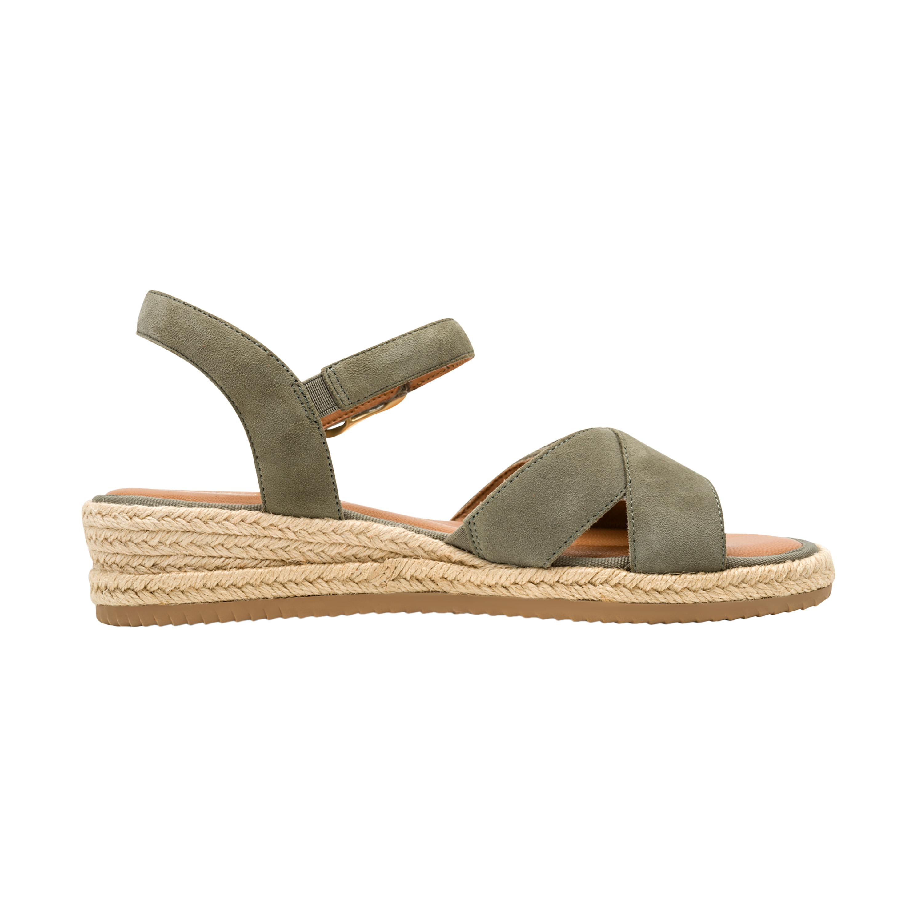 Comfort leather wedge sandals TAMARIS Green