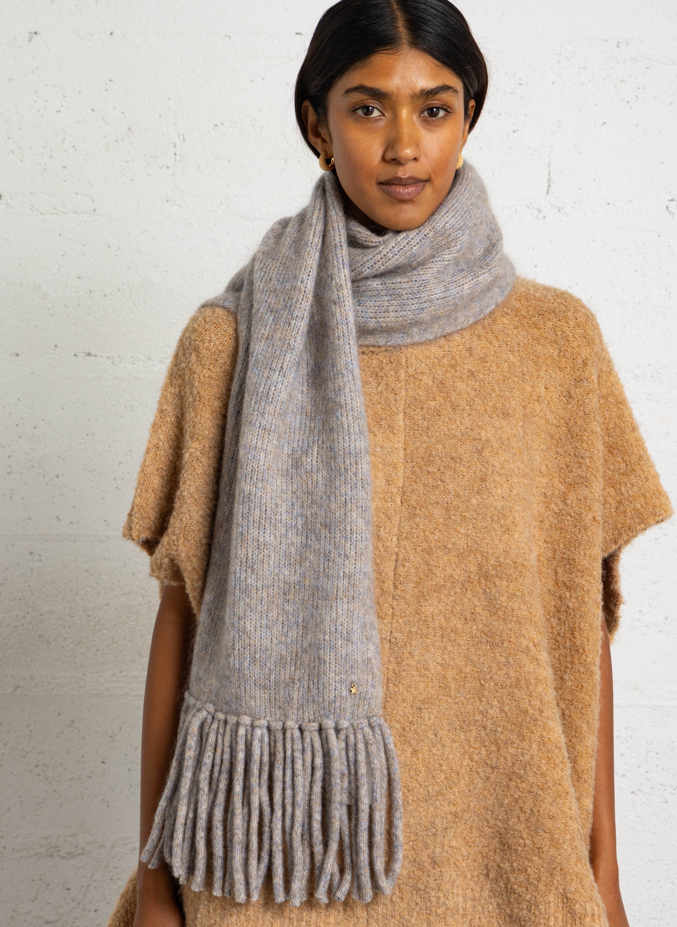 Plain wool-mix scarf  DES PETITS HAUTS