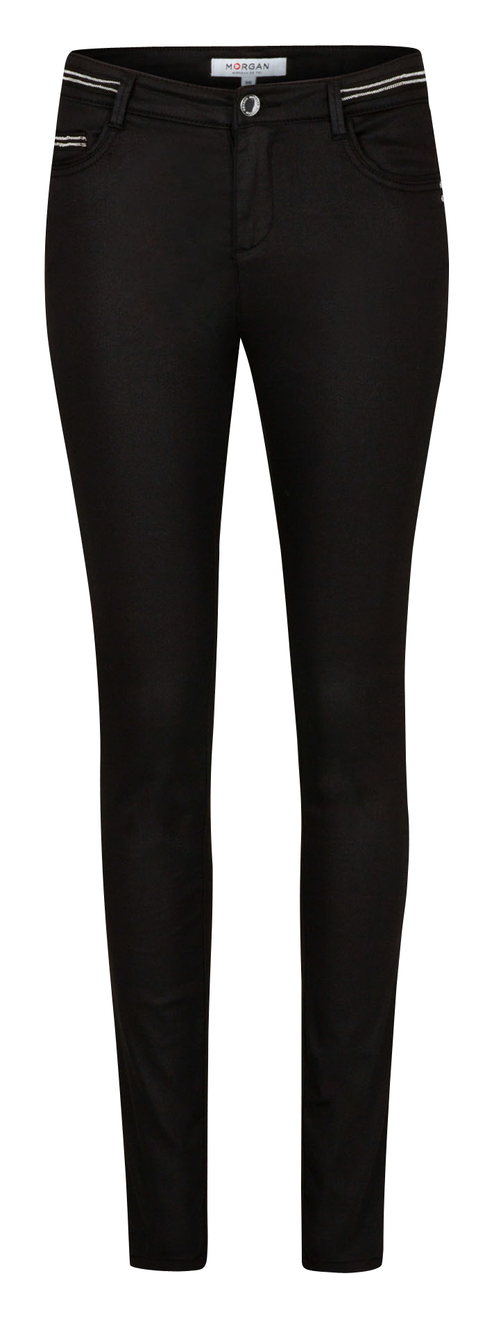 Gecoate, slim-fit broek MORGAN Zwart