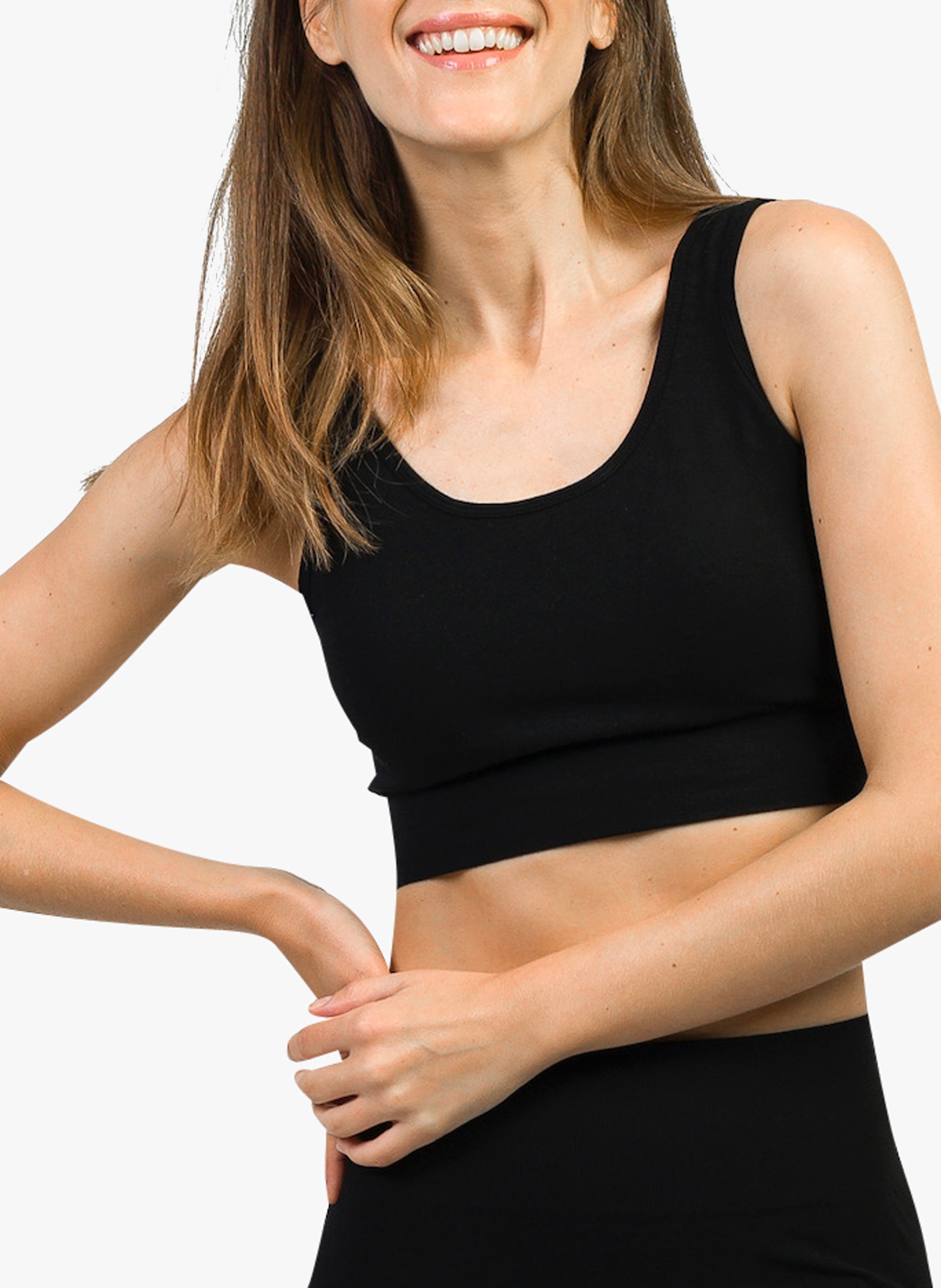 Bustier aus Bambus YOGA SEARCHER Schwarz