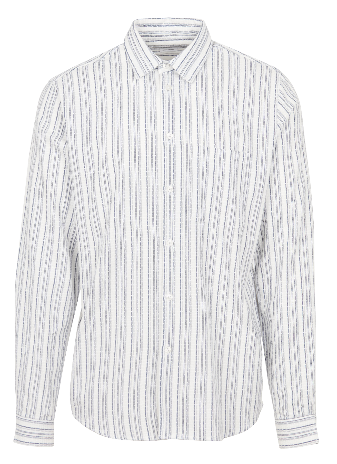 Chemise col classique à rayures en coton mélangé  SAMSOE SAMSOE Blanc