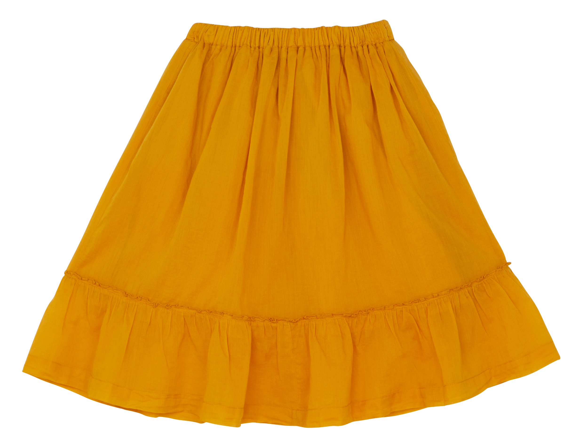 Jupe longue à volants en coton  SUNCHILD Jaune