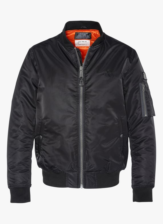 Blouson mit stehkragen Black Schott Herren Place des Tendances