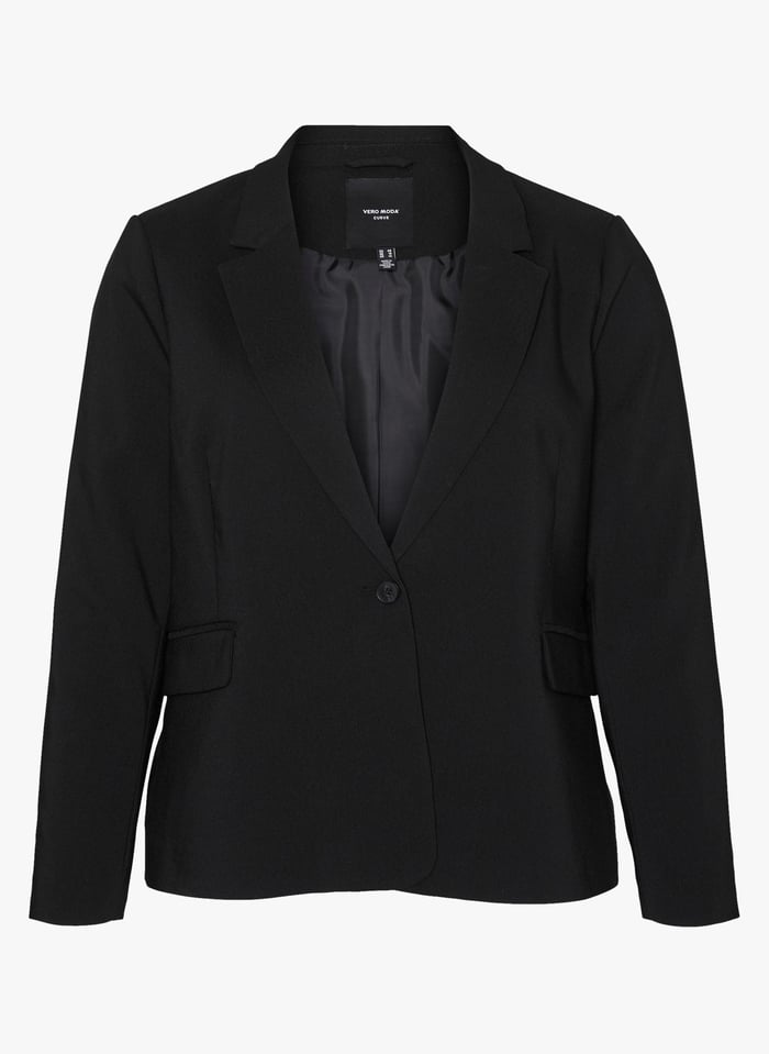 Black fitted sales suit jacket womens