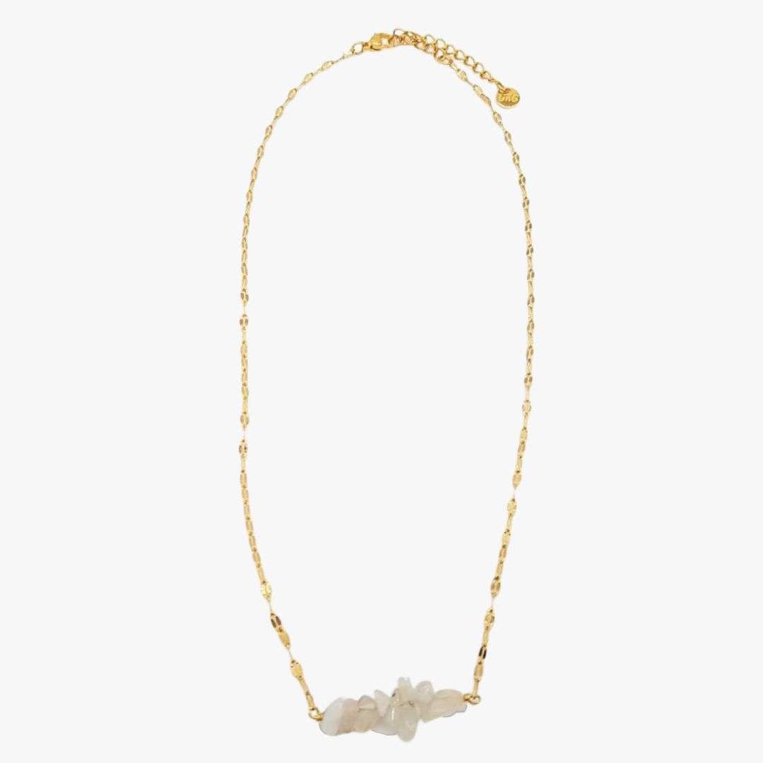 Moonstone necklace GINANDGER White