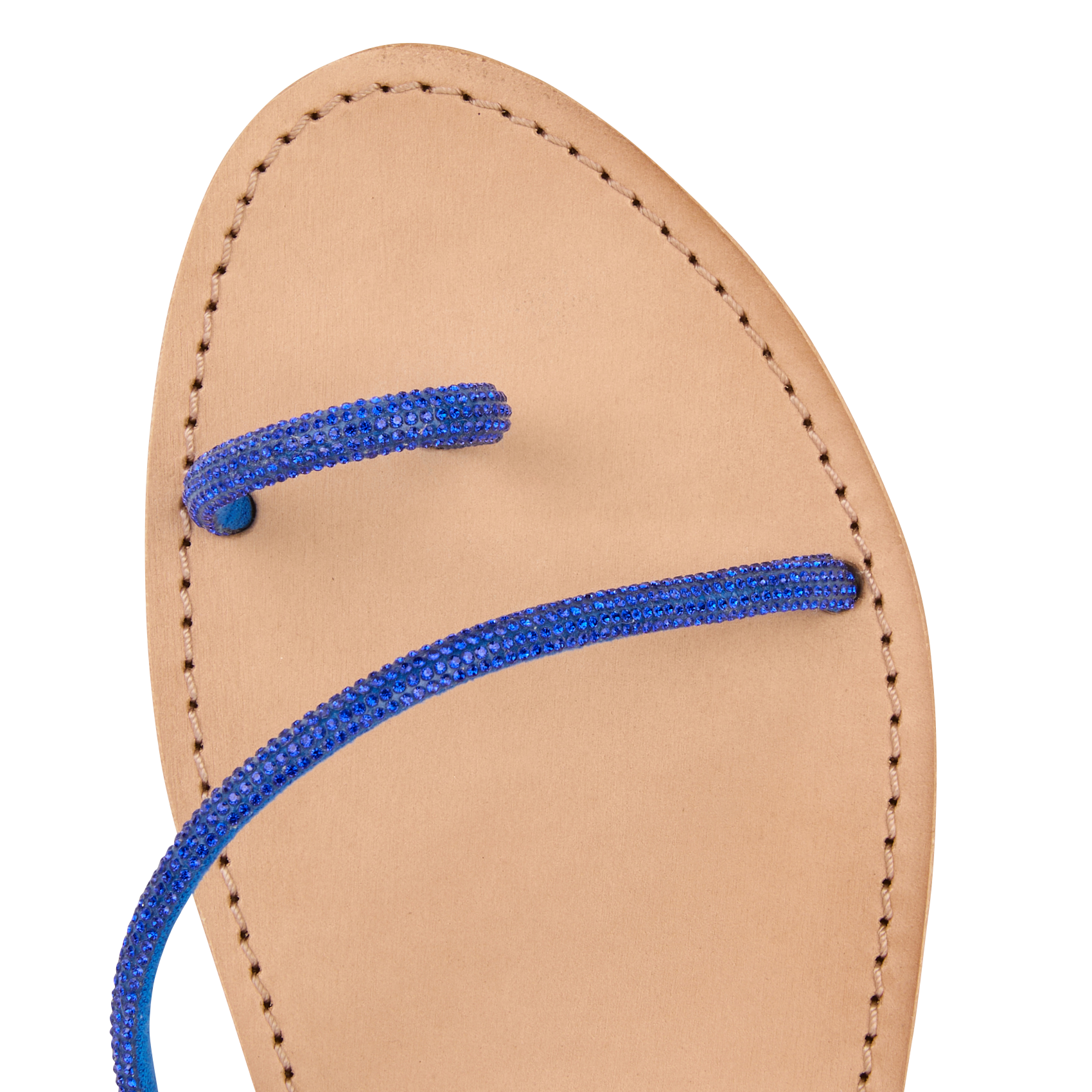 Flat sandals with rhinestones LES TROPEZIENNES PAR M.BELARBI Blue