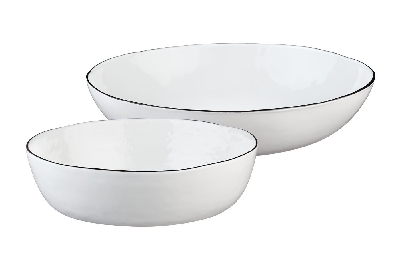 Fruit bowl set ø29cm and ø33.5cm - 2 pieces - snow white BJORN White
