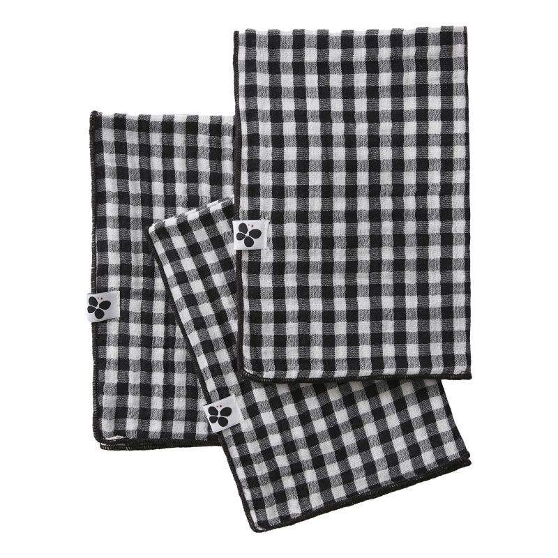 Lot de 2 essuie-mains en gaze de coton L'EFFET PAPILLON