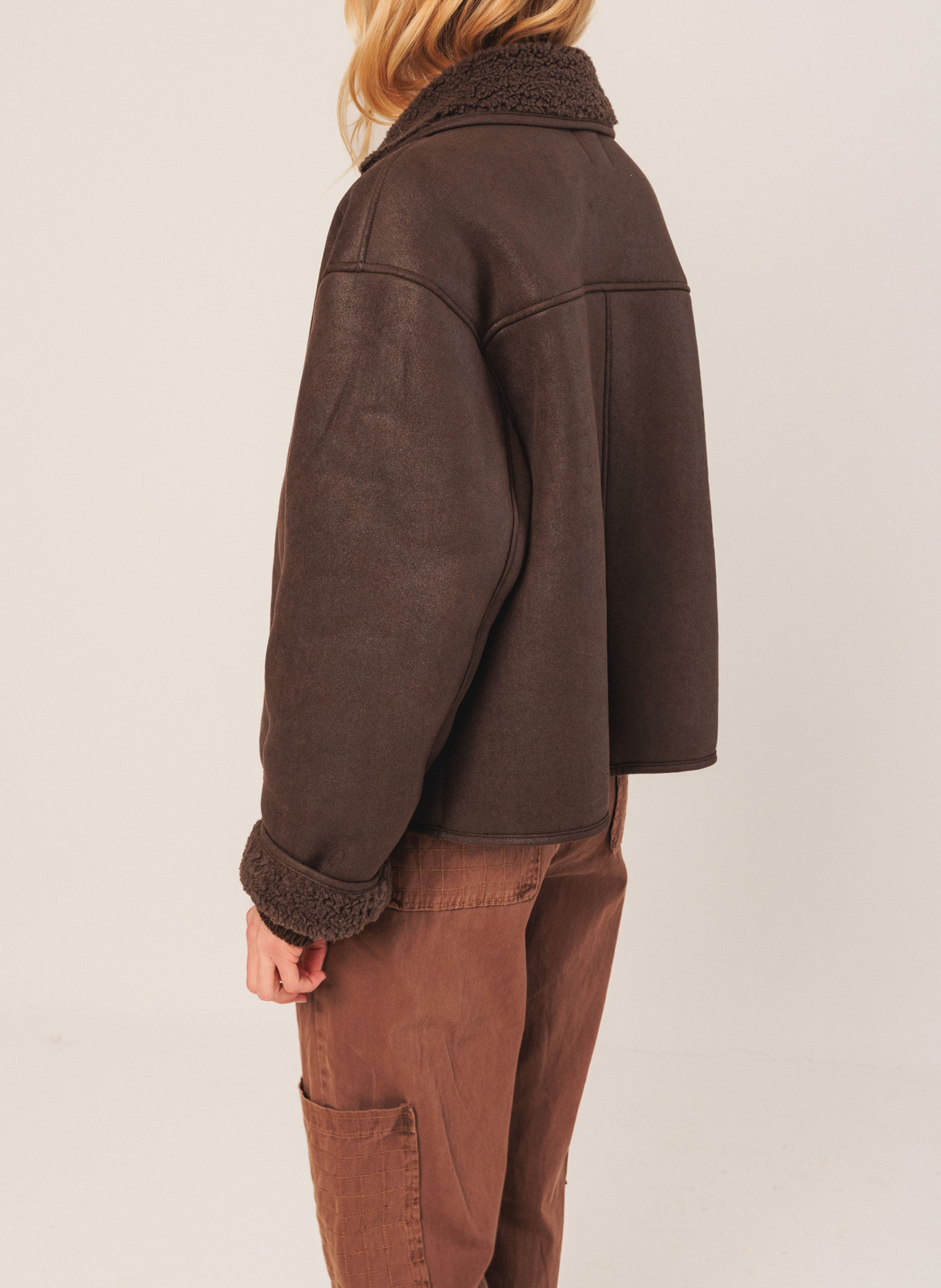Mantel mit klassischem Kragen INDI & COLD Braun