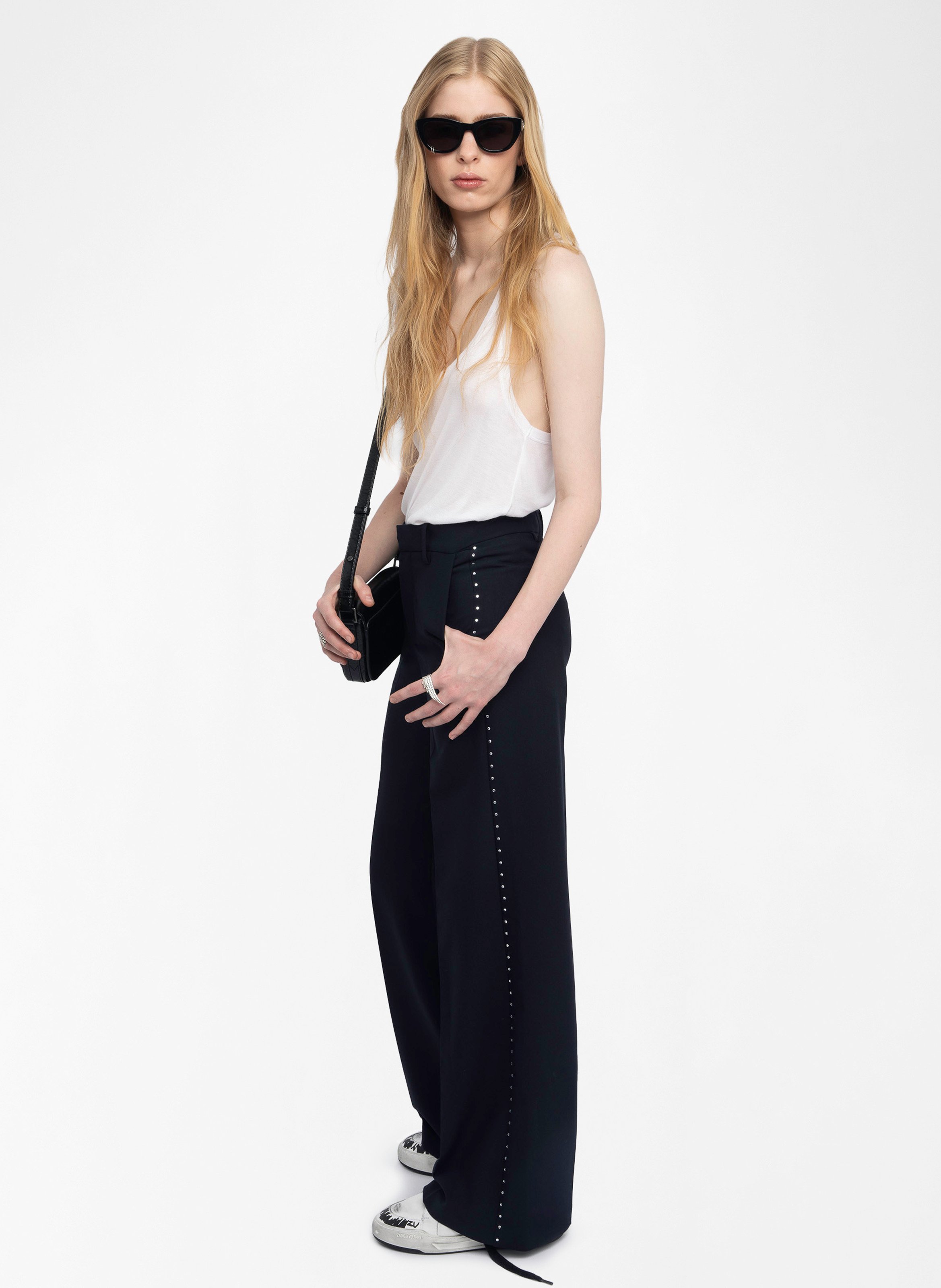 Pantalon large avec strass ZADIG&VOLTAIRE Bleu