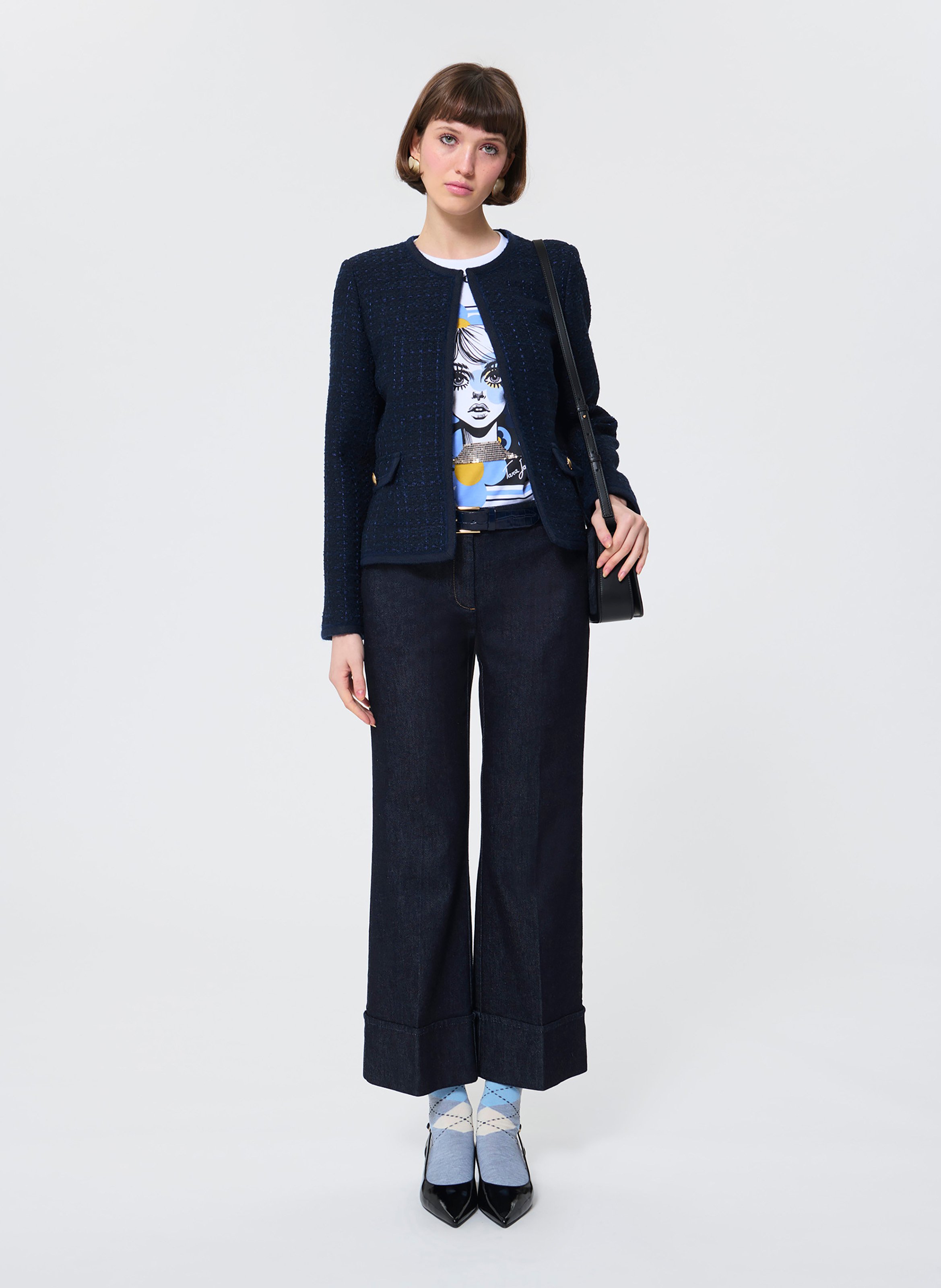 Jean large en denim brut  TARA JARMON Bleu