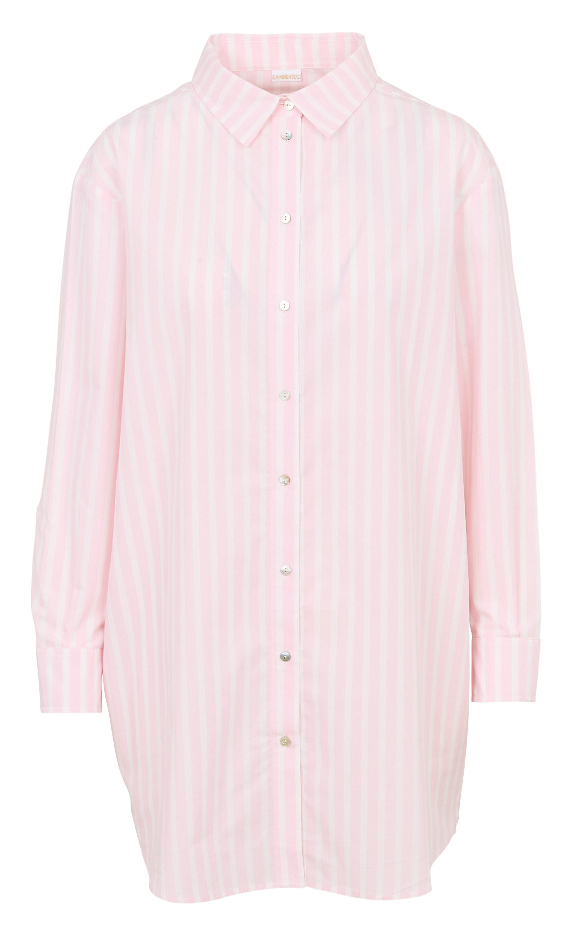 Liquette col classique en coton LA NOUVELLE Rose