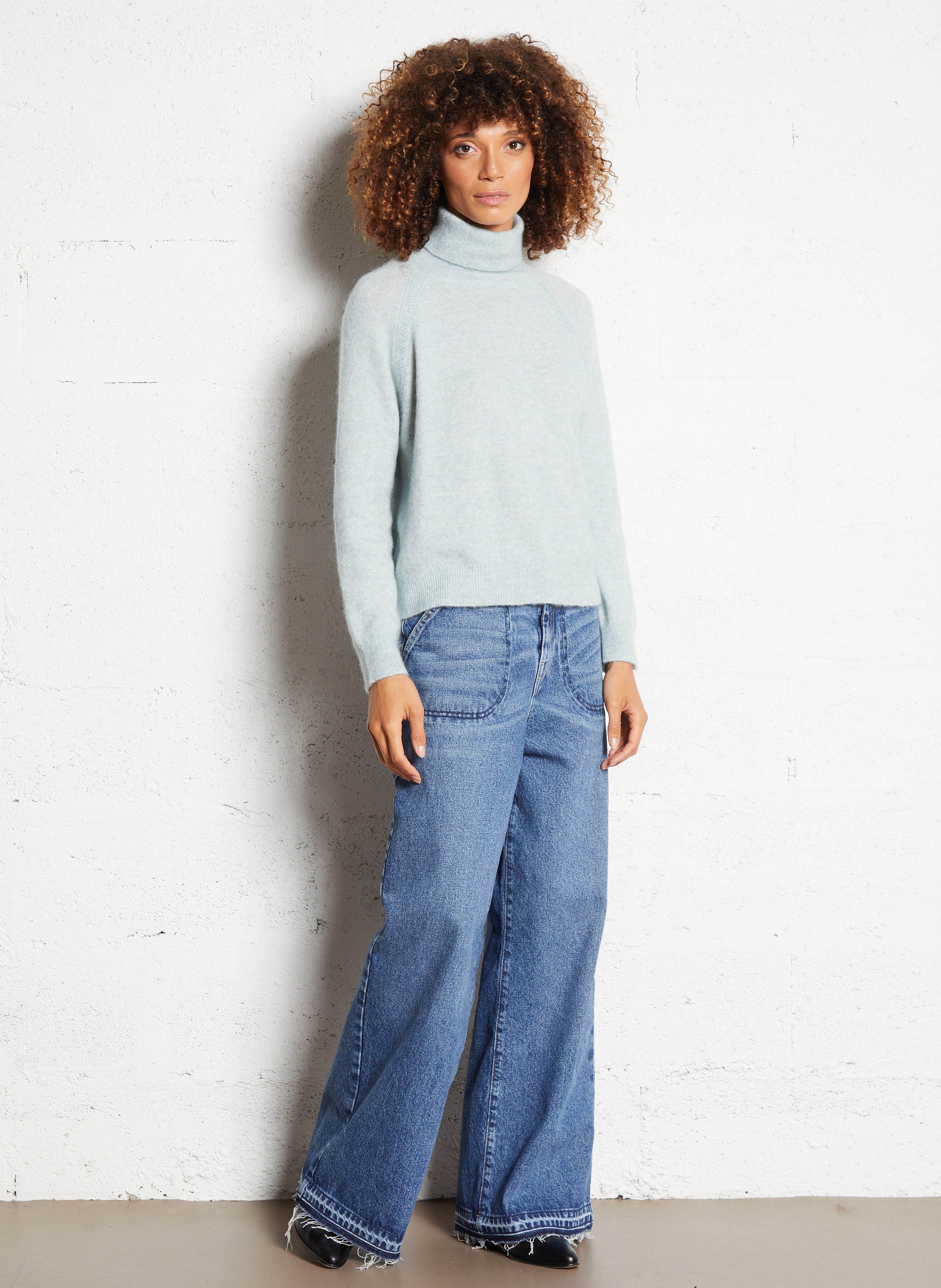 Pull col montant DES PETITS HAUTS Vert