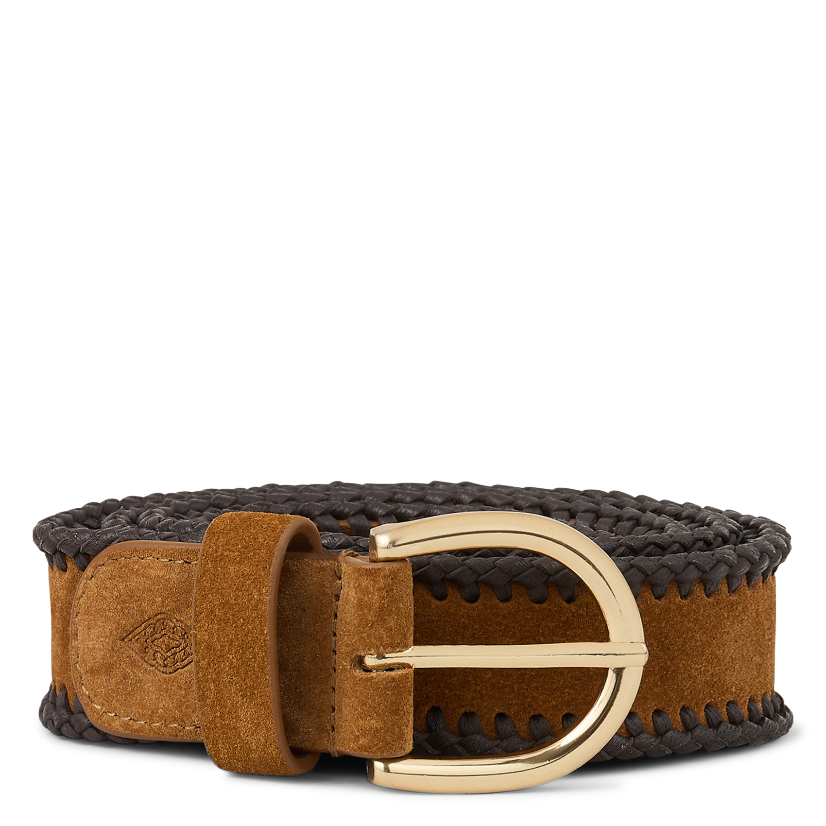 Gevlochten leren riem BA&SH Bruin