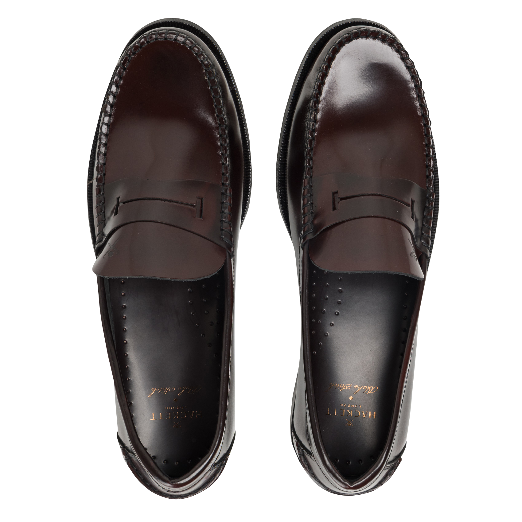 Mocassins en cuir HACKETT Rouge