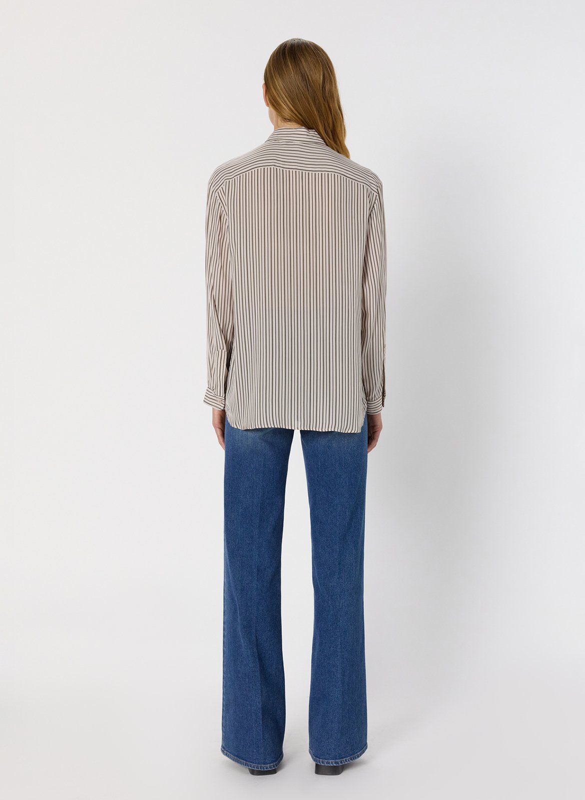 Chemise droite rayée GERARD DAREL Beige