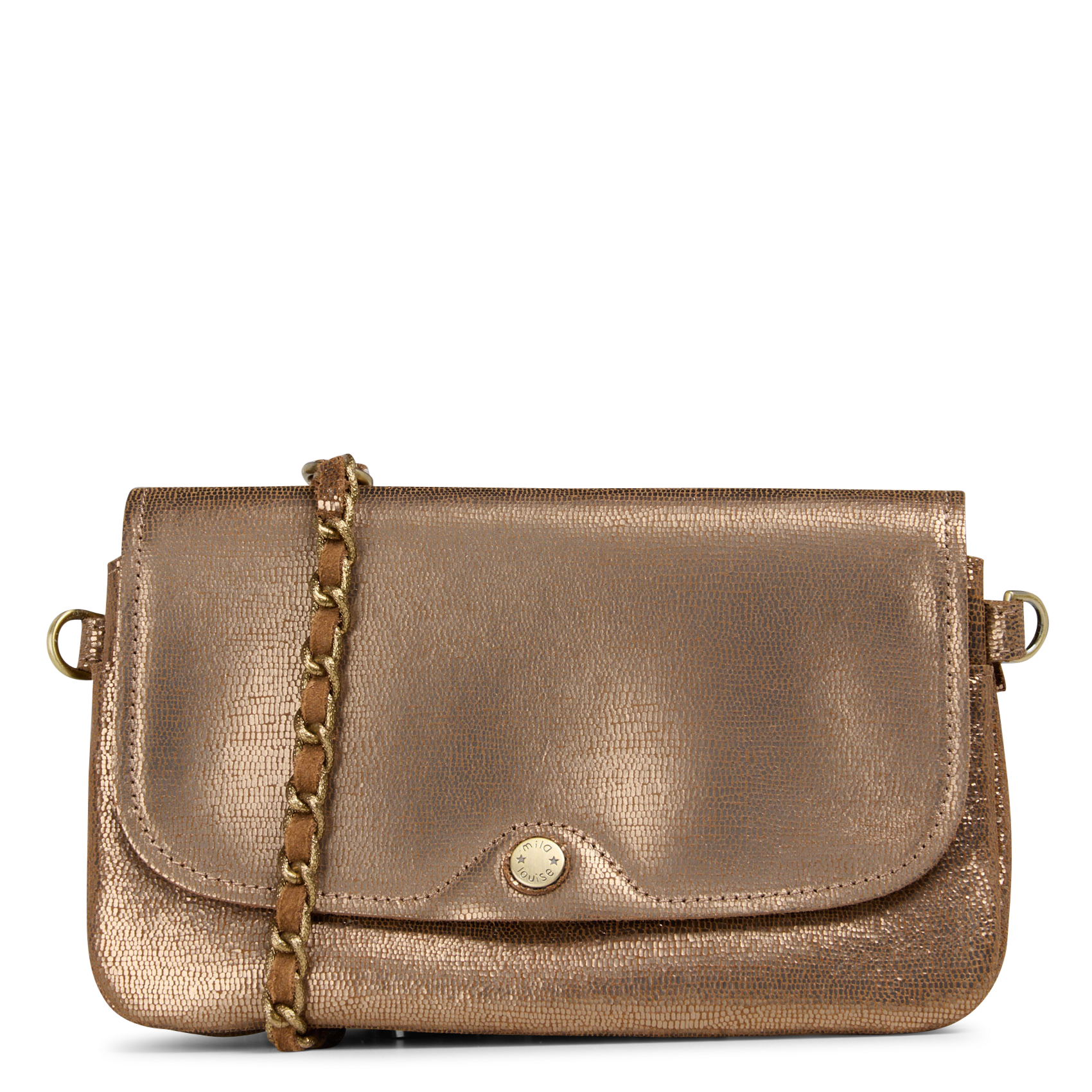 Pochette en cuir MILA LOUISE Marron
