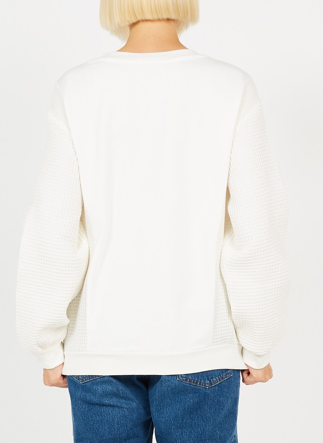 Long-sleeved cotton maternity top POLINA White