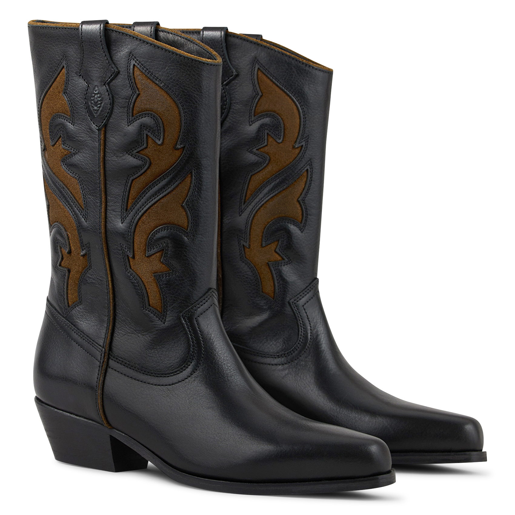 Bottes en cuir BA&SH Noir