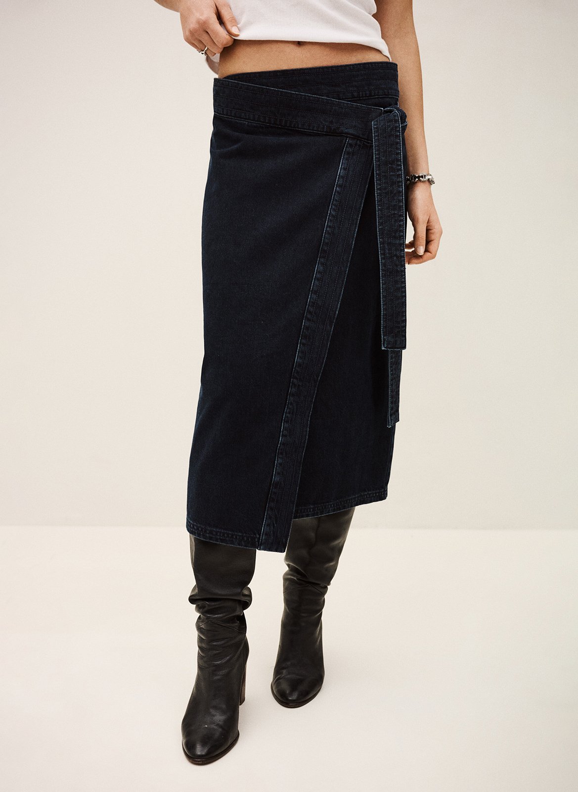 Katoenen midirok Anaïs BA&SH Blauw