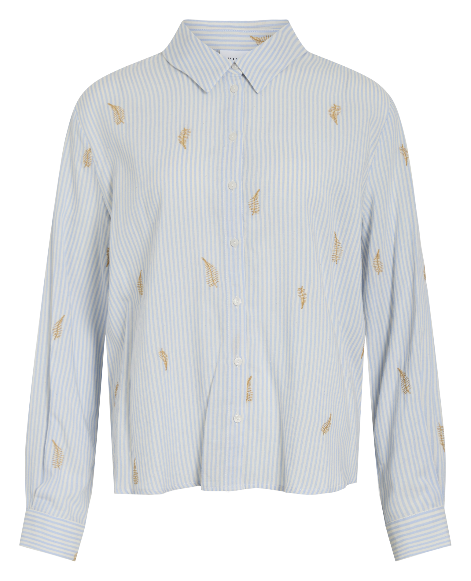 Chemise droite en coton mélangé VILA Gris