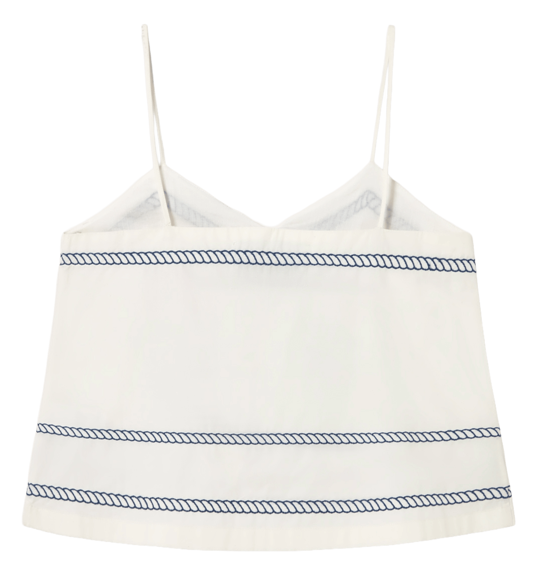 Cotton and linen straight top THE TINY BIG SISTER White