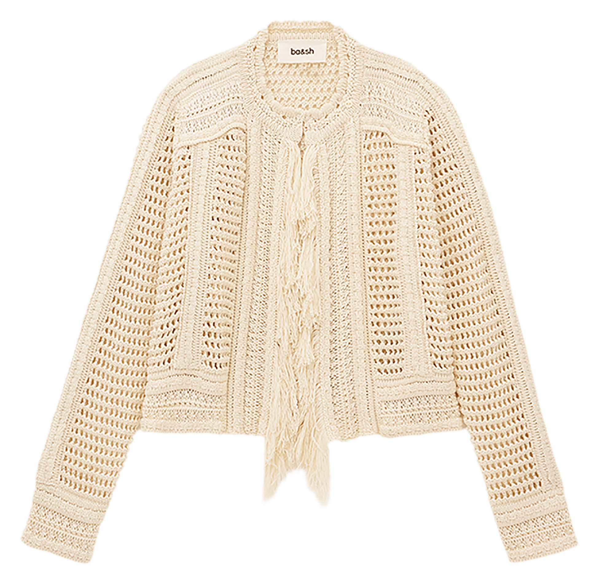 Gilet en crochet col rond BA&SH Beige