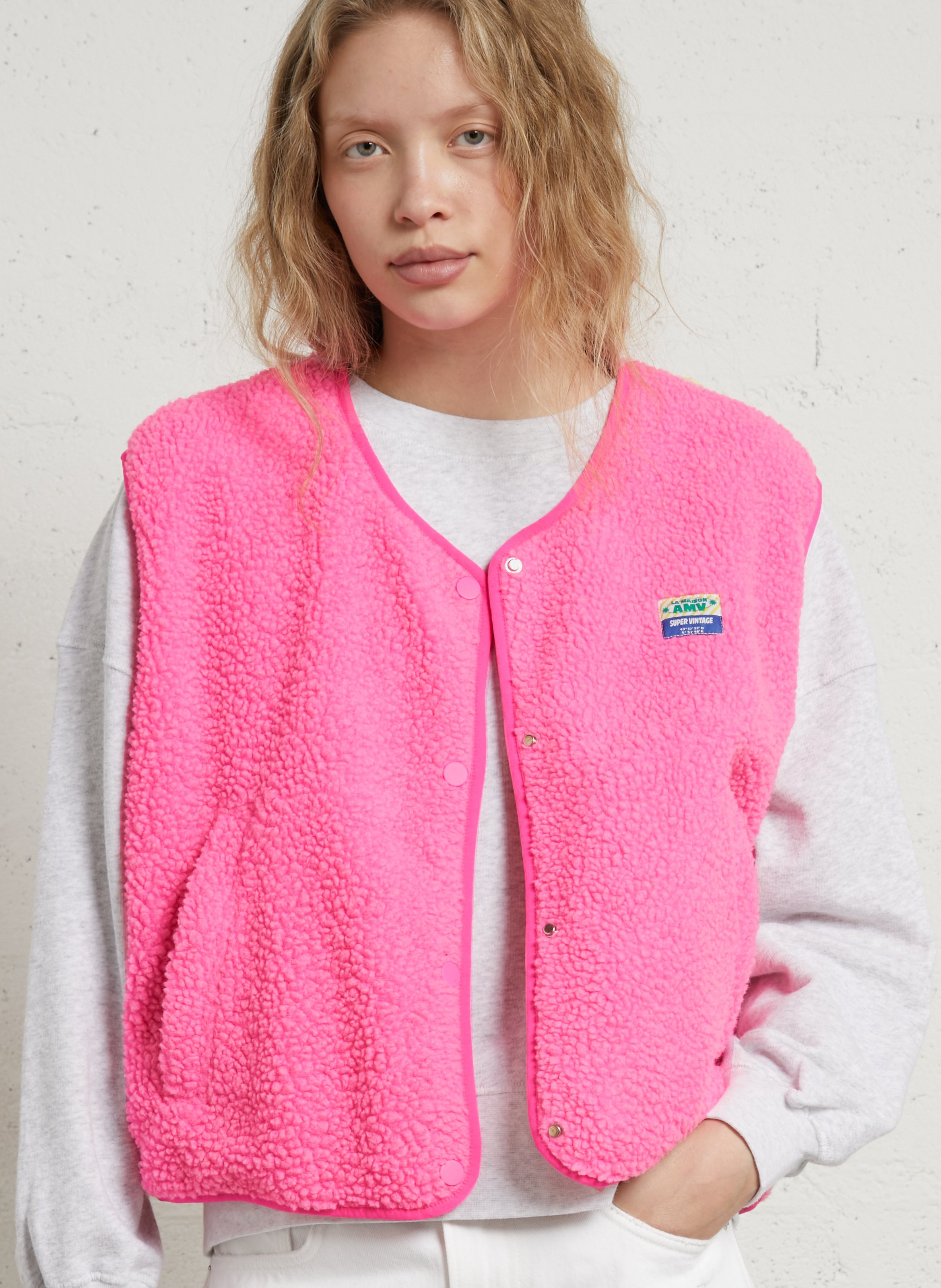 Weste aus Sweatstoff mit Rundhalskragen AMERICAN VINTAGE Rosa