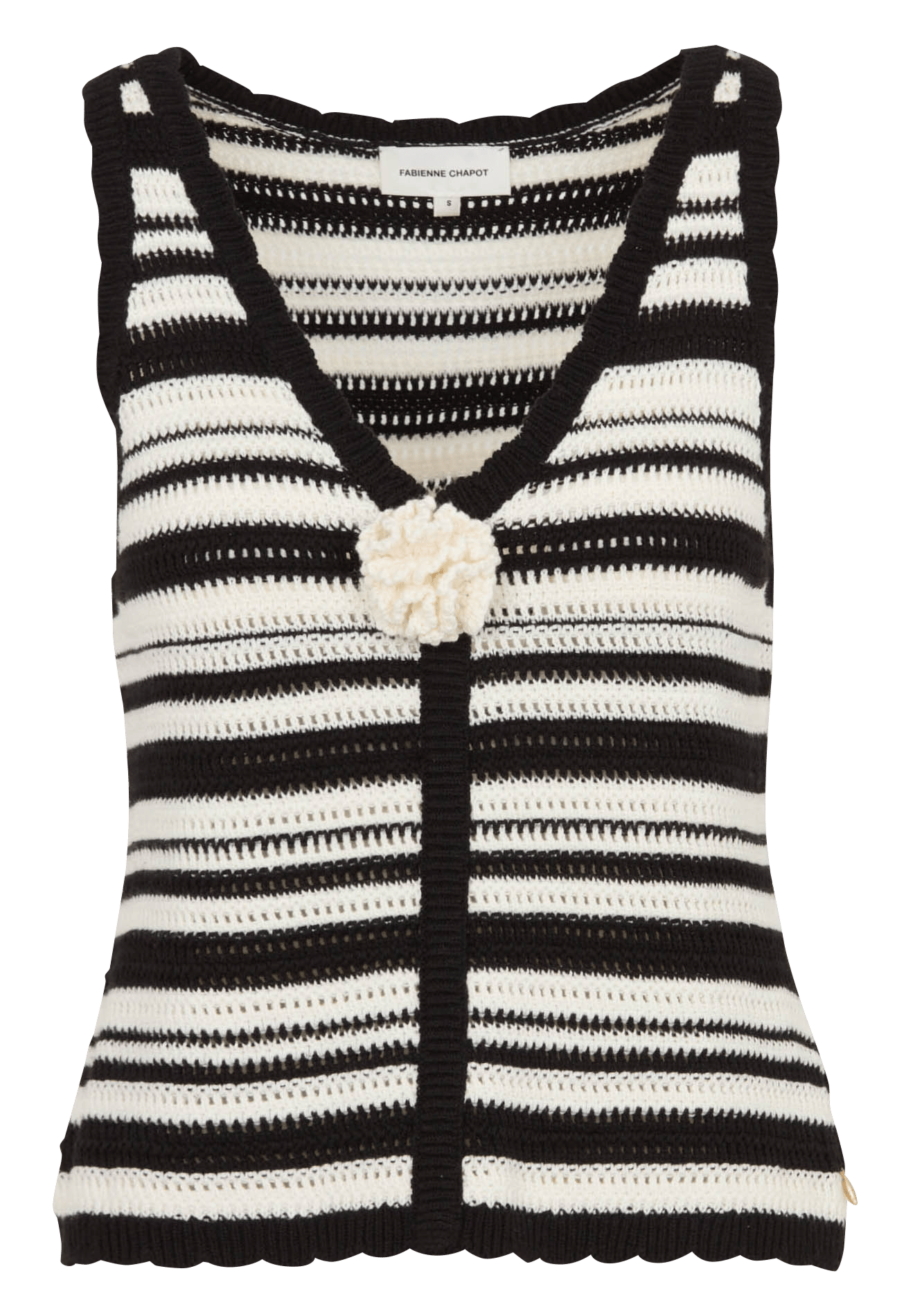 Top en maille en coton bio FABIENNE CHAPOT Noir