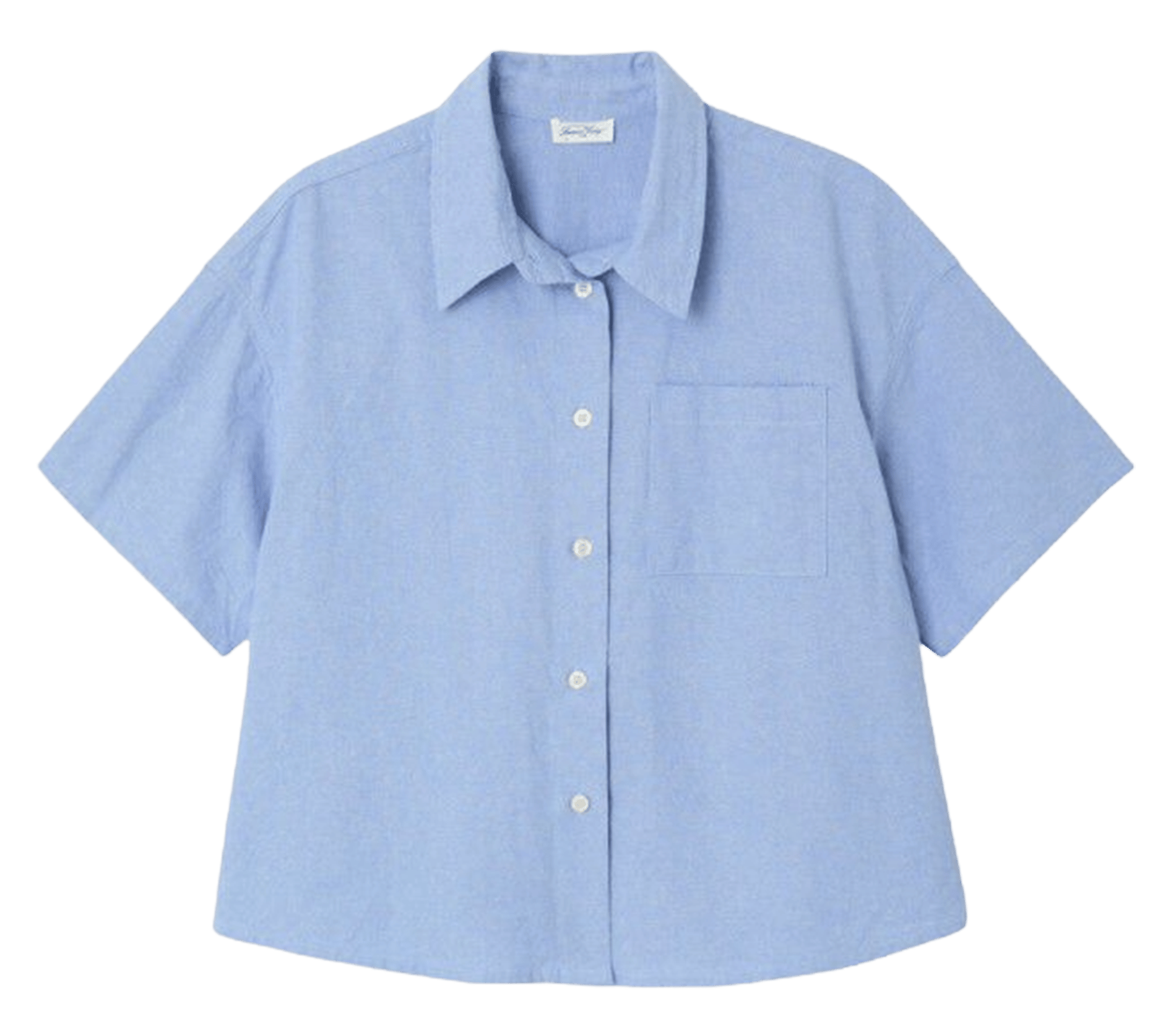 Chemise ample boutonnée unie AMERICAN VINTAGE Bleu