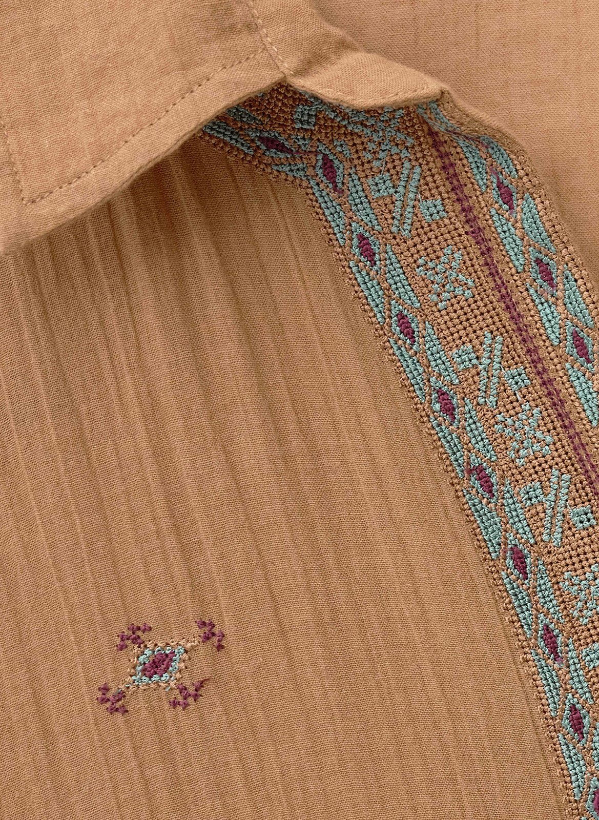 Chemise col classique en coton BA&SH Beige