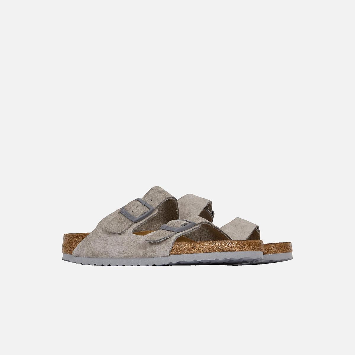 Sandales plates BIRKENSTOCK Gris