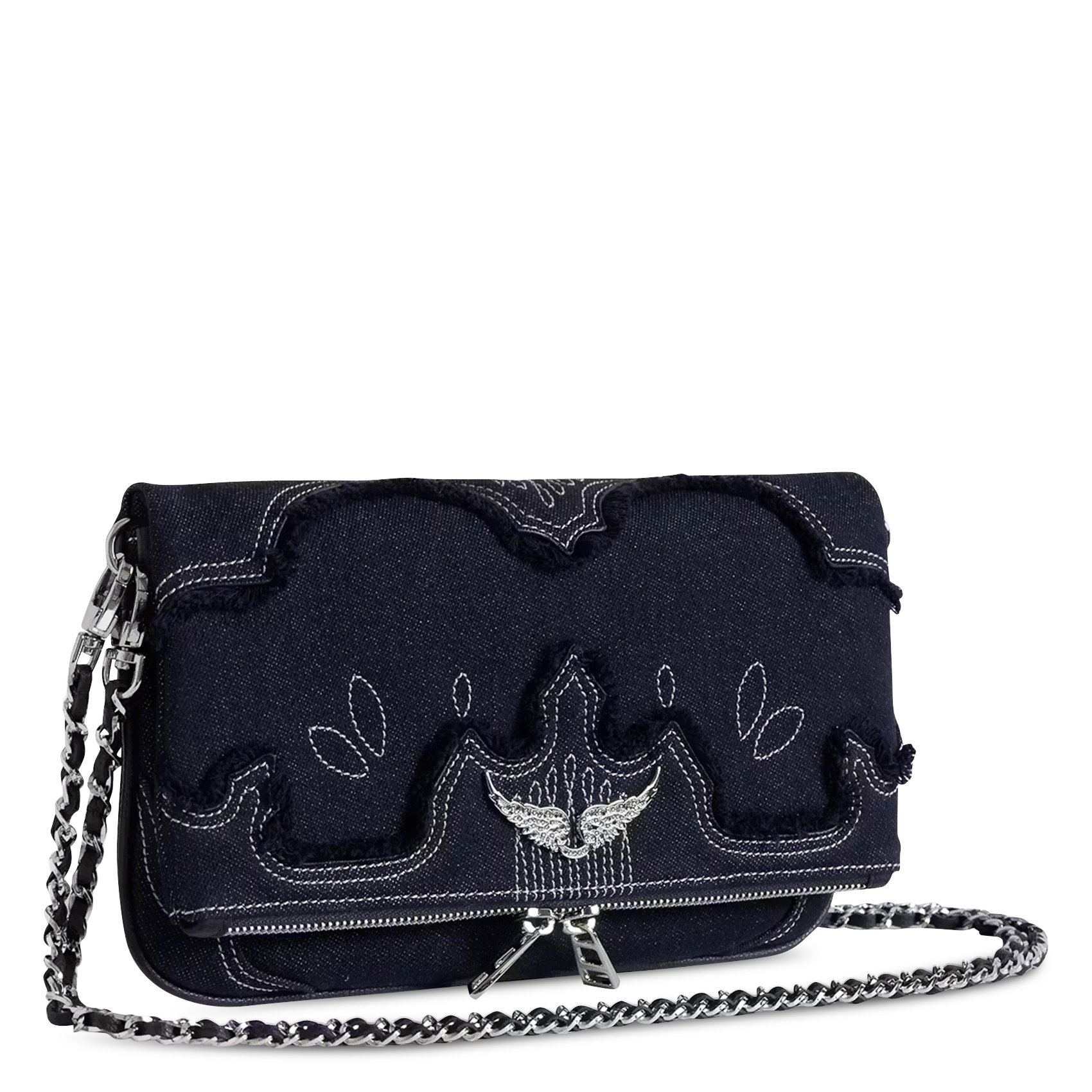 Cotton-blend shoulder bag ZADIG&VOLTAIRE Blue