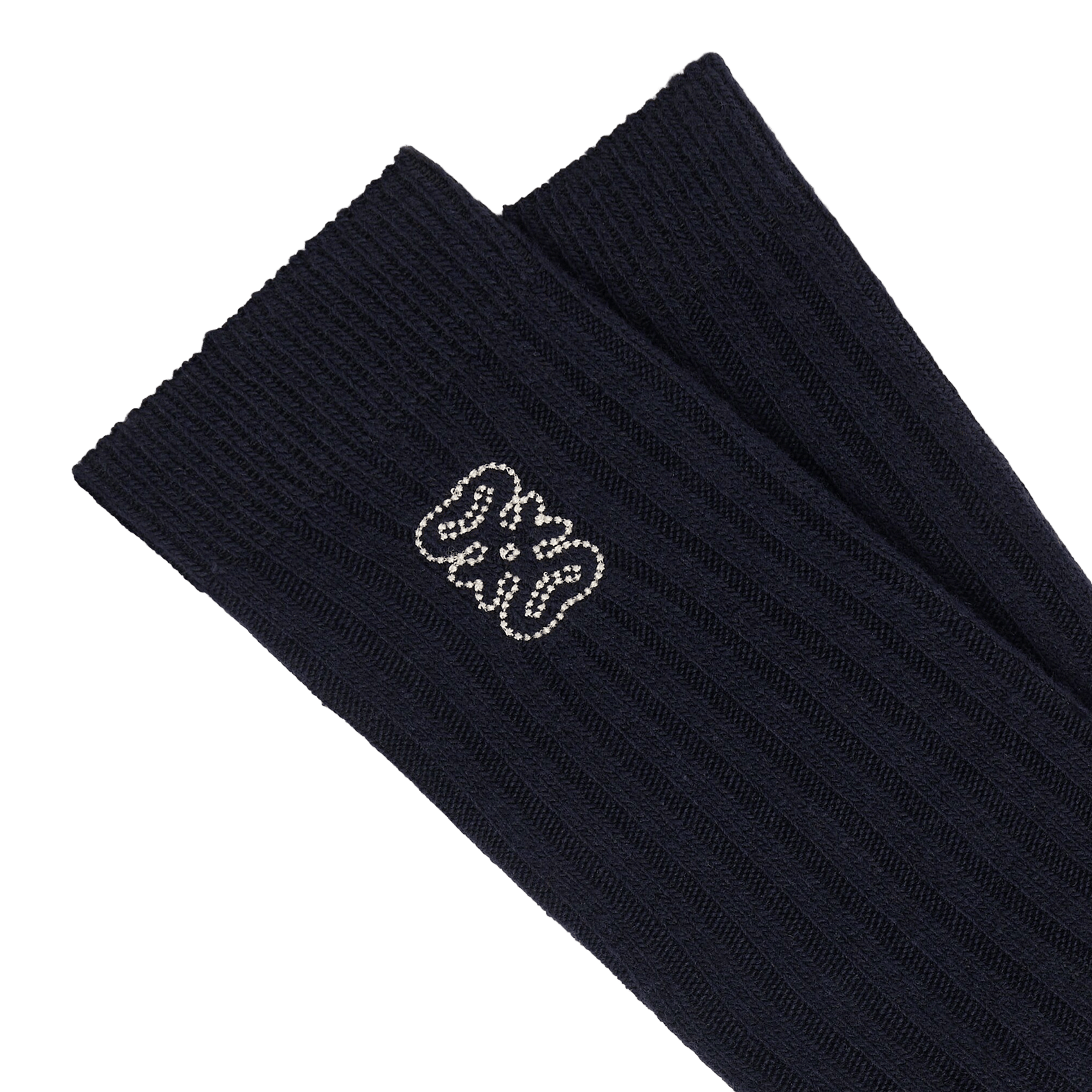 Ribbed high socks with logo SANDRO