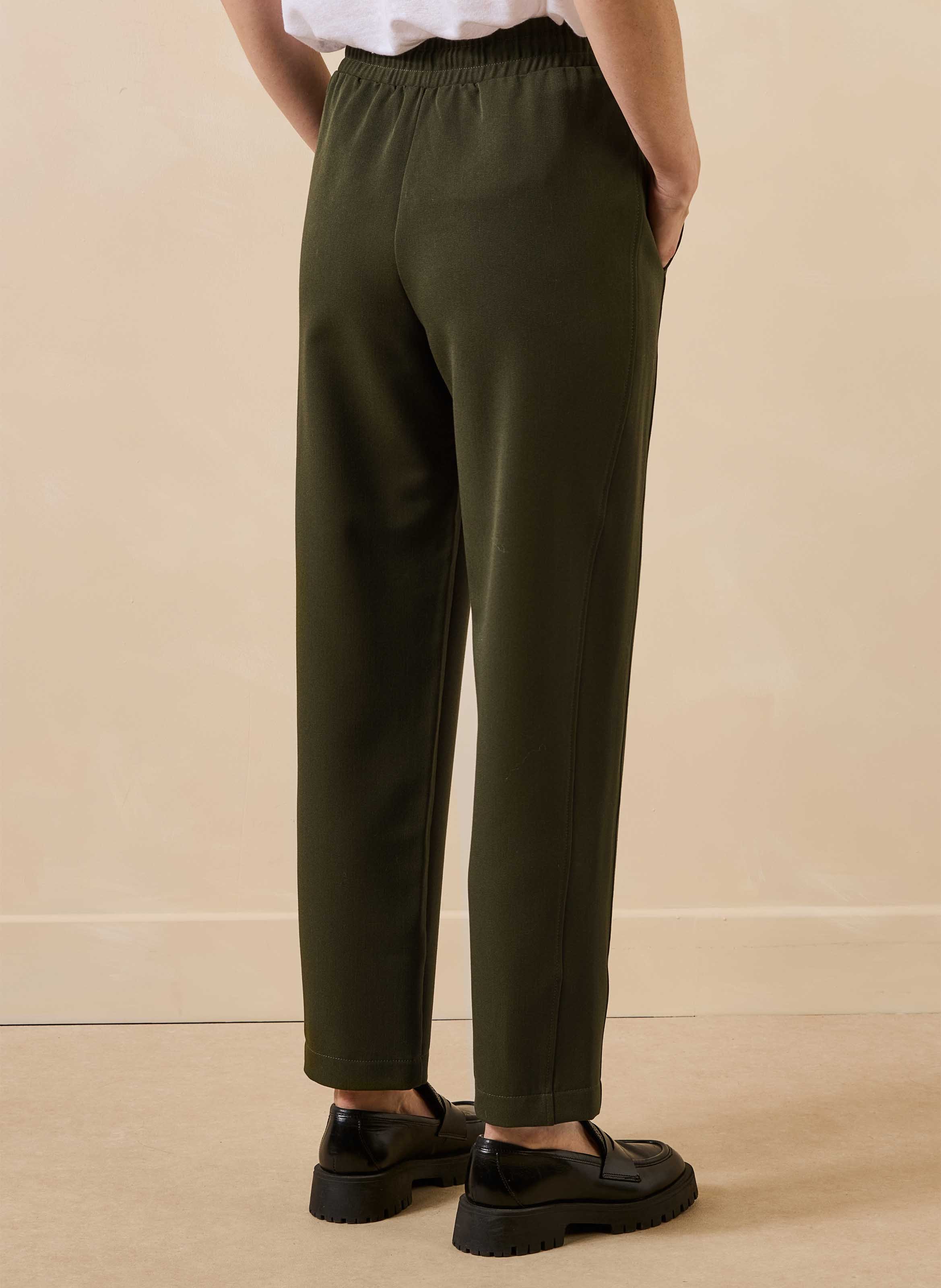 Pantalon carotte uni LA FEE MARABOUTEE Vert