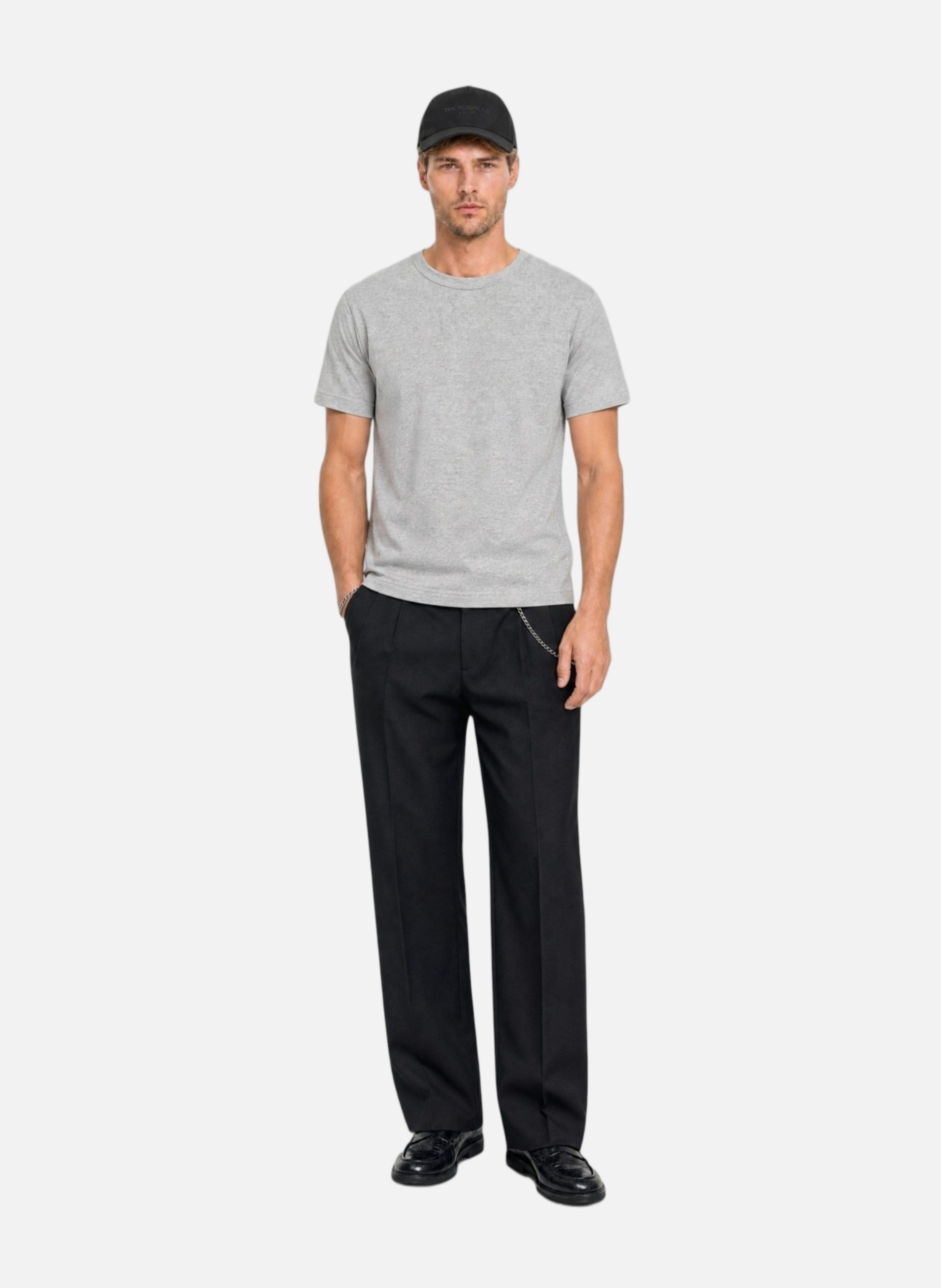 Round neck T-shirt with a loose fit | Grey THE KOOPLES Men