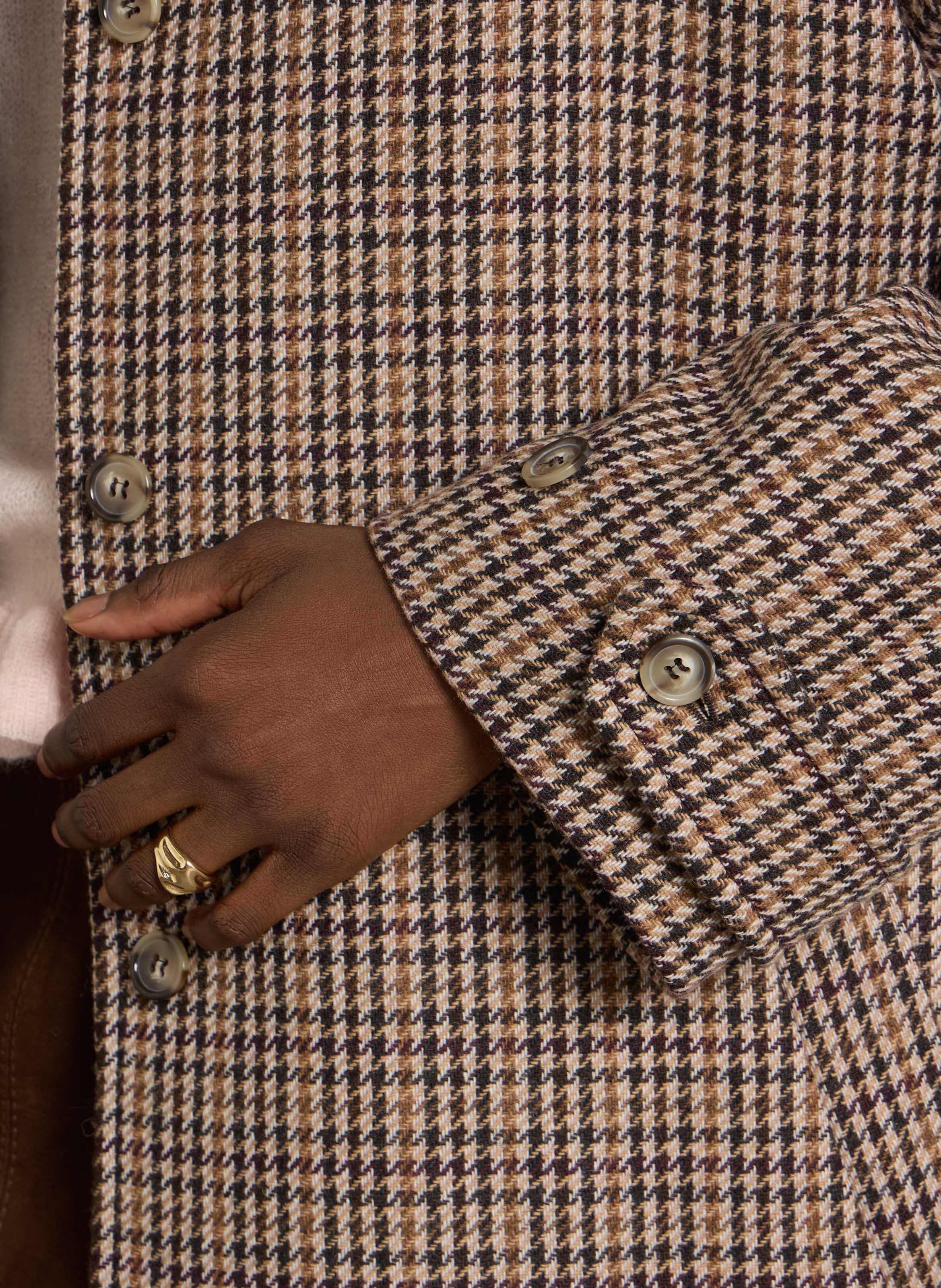 Manteau en laine mélangée DES PETITS HAUTS Multicolore