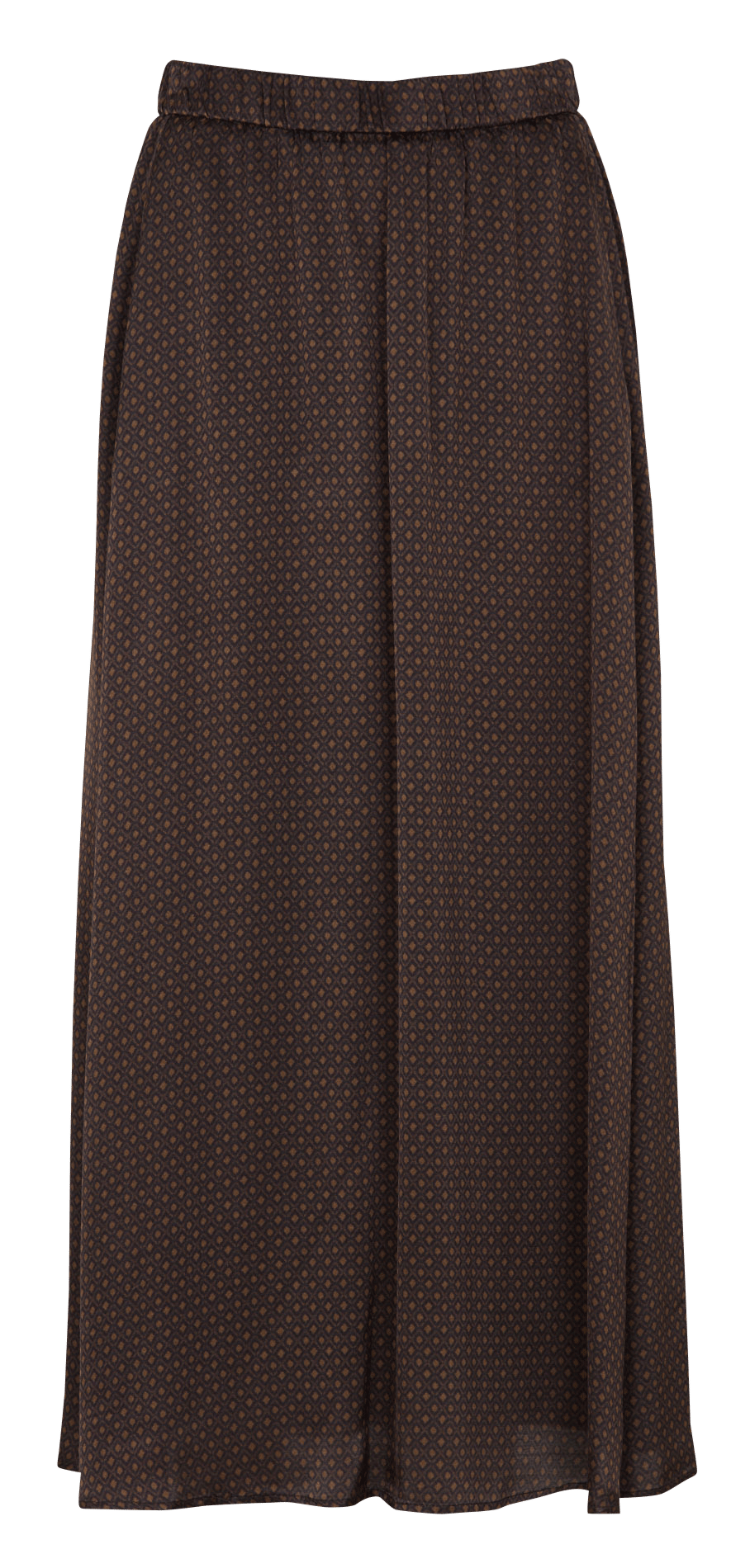 Long and flowing printed skirt DIEGA Brown