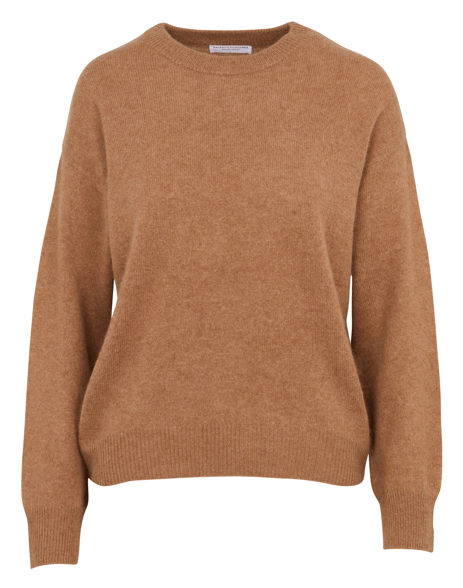 Straight-fit trui van wolmix met ronde hals MAJESTIC FILATURES