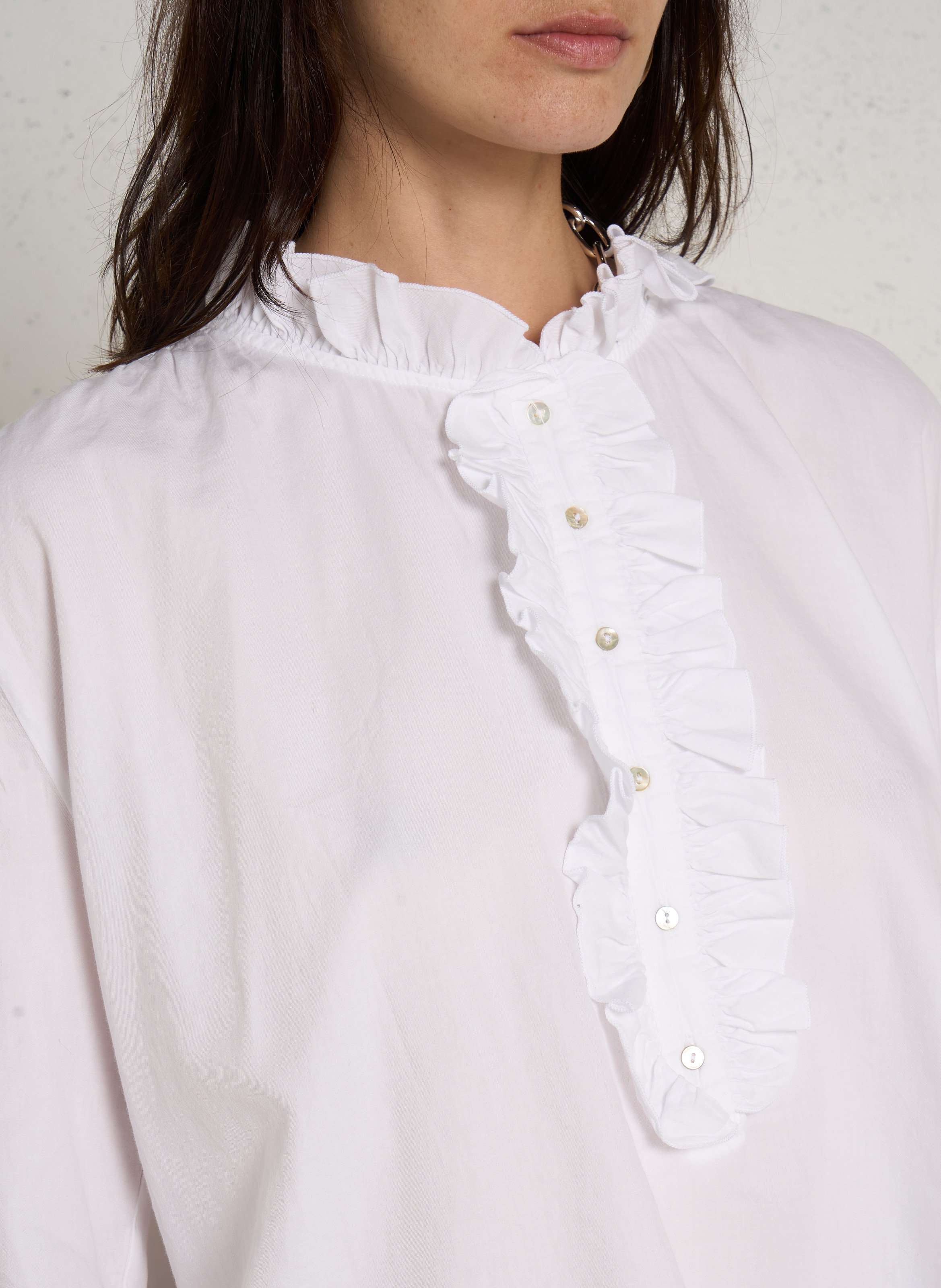 Blouse droite en coton BELLA JONES Blanc