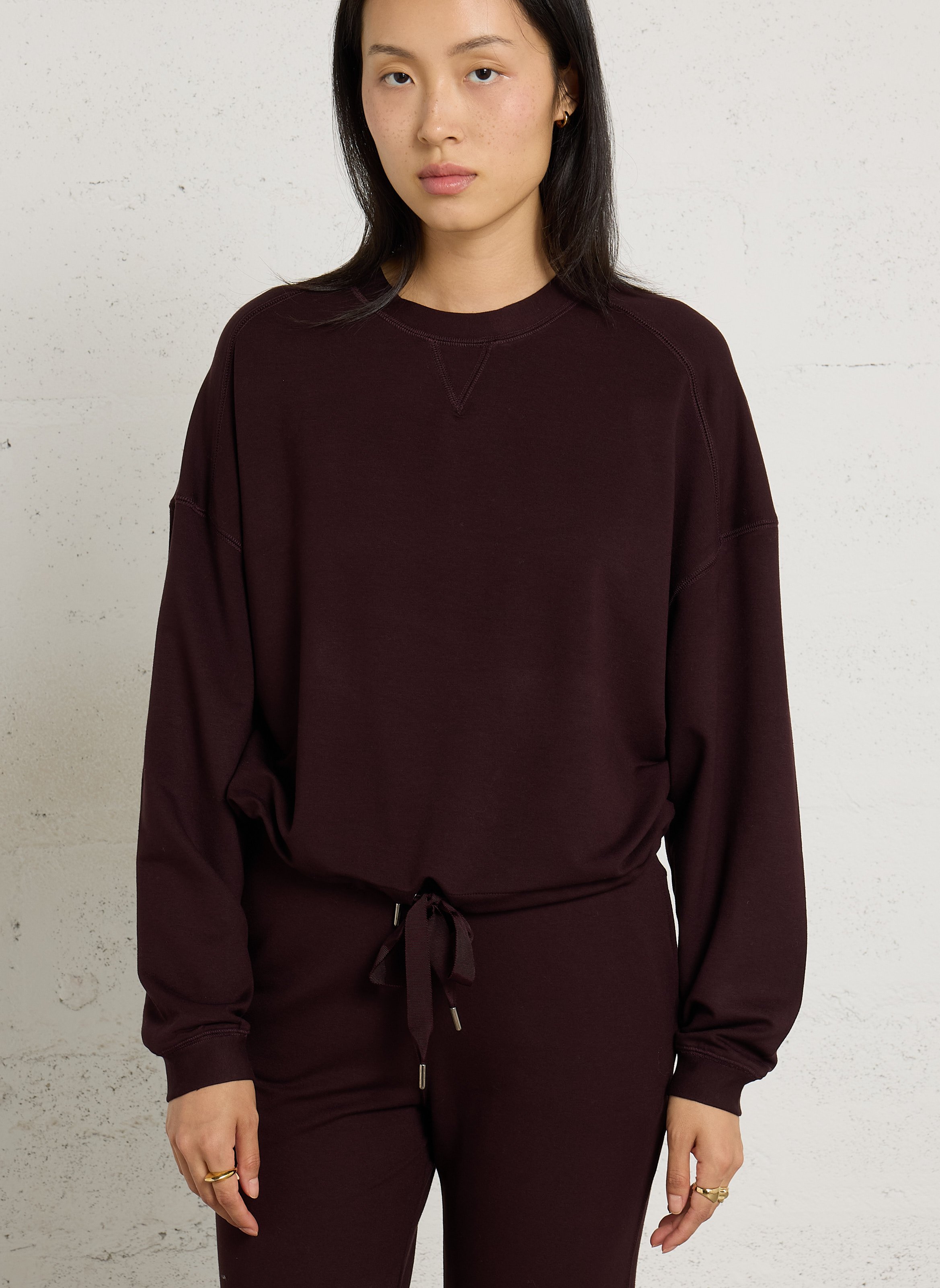 Weites Sweatshirt mit Rundhalsausschnitt MAJESTIC FILATURES