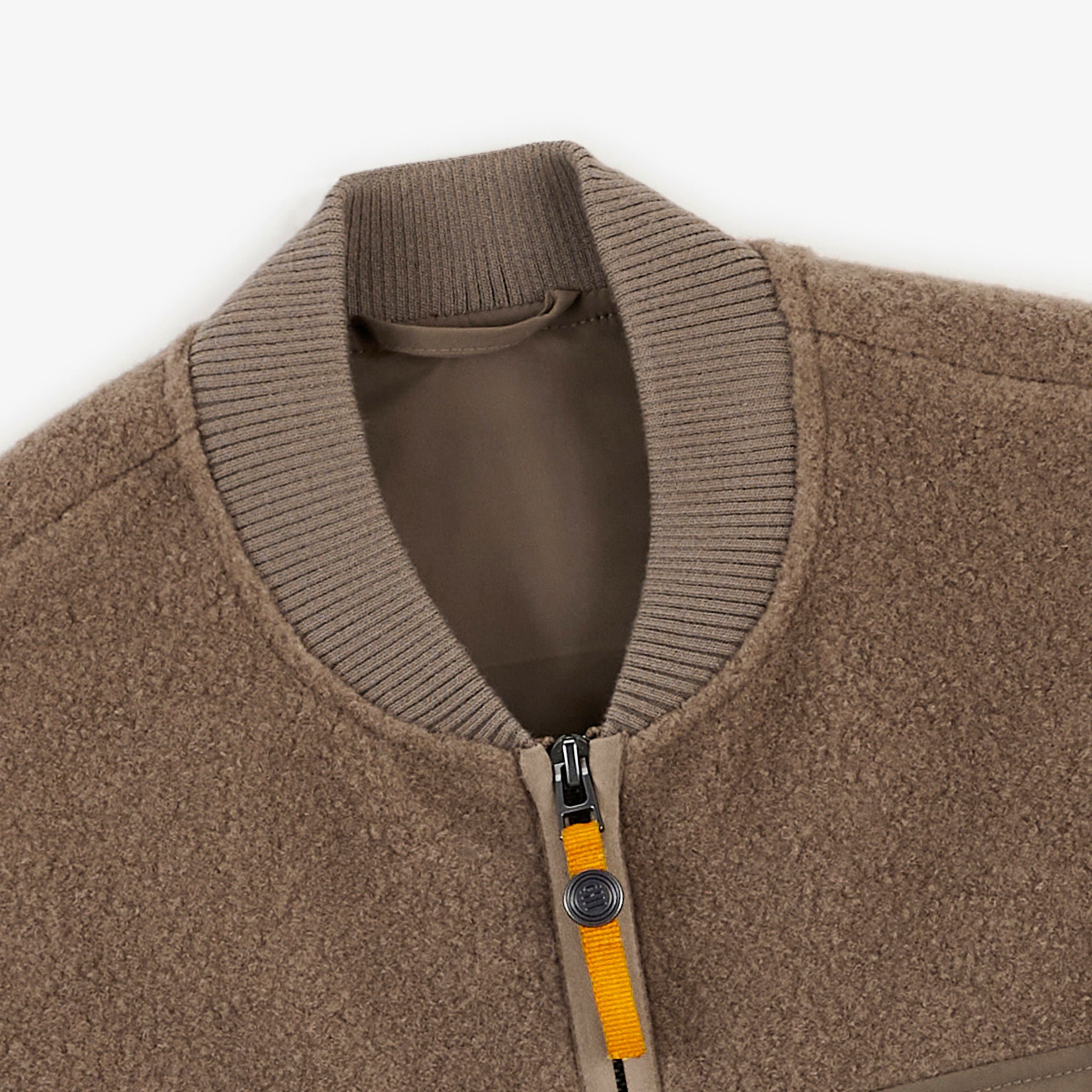 Travertine beige MARCEL sleeveless fleece gilet SERGE BLANCO Brown